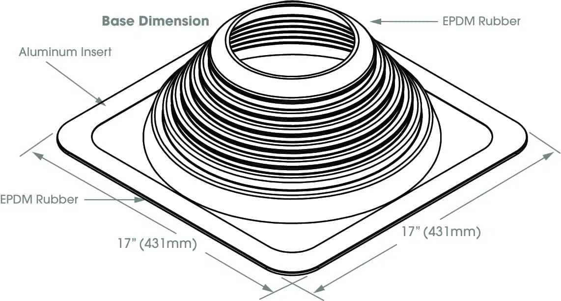 MASTER FLASH Techo flexible estándar para proteger contra la penetración de agua en elementos estructurales como tuberías, chimeneas, canales y muchos más Epdm n.º 8