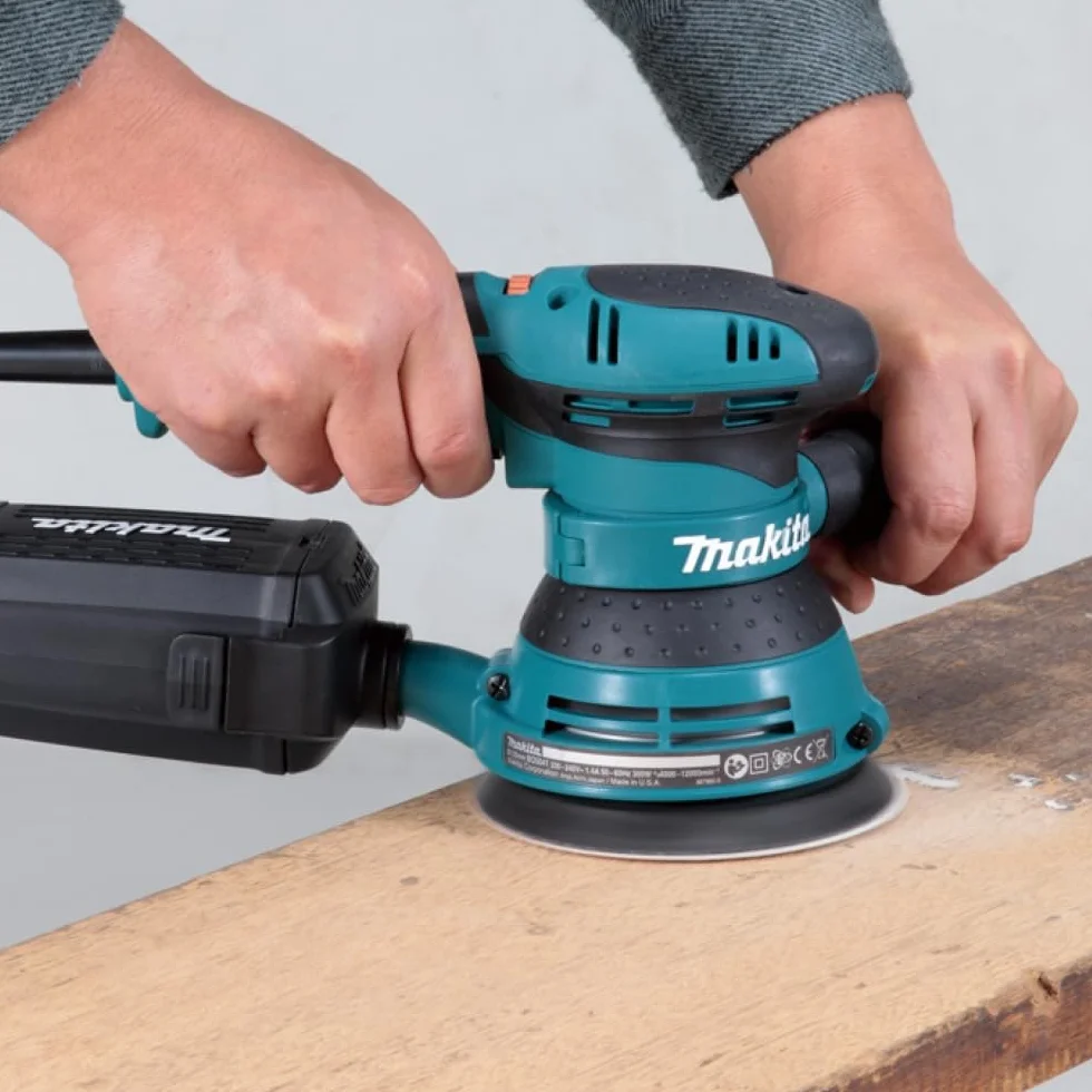 Makita BO5041 - Lijadora eléctrica con cable Rotorbital 125Mm 300W, Negro