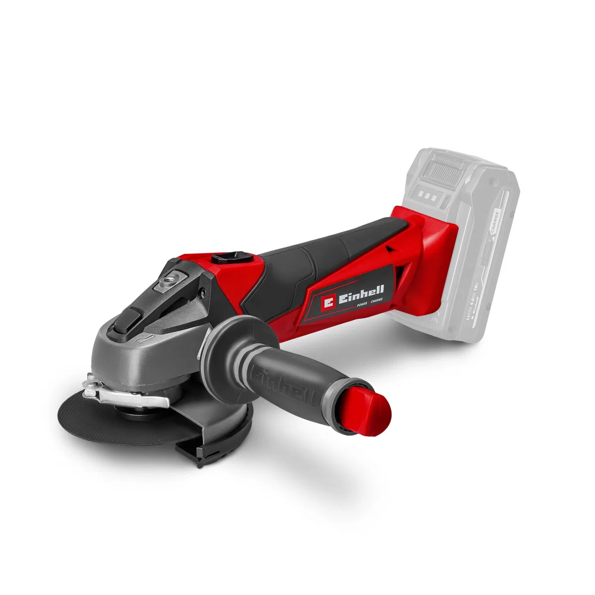 Einhell Amoladora angular con batería TE-AG 18/115 Li-Solo Power X-Change (18 V, 115 mm diámetro de disco, 28 mm profundidad de corte, arranquue suave, sin disco, sin batería)