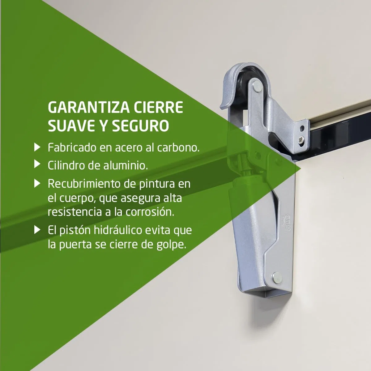 Amig - Retenedor hidráulico para Puerta | Ideal para freno, tope o amortiguador de puertas | Medidas: 108 x 32 mm | Material: Aluminio | Color: Plata