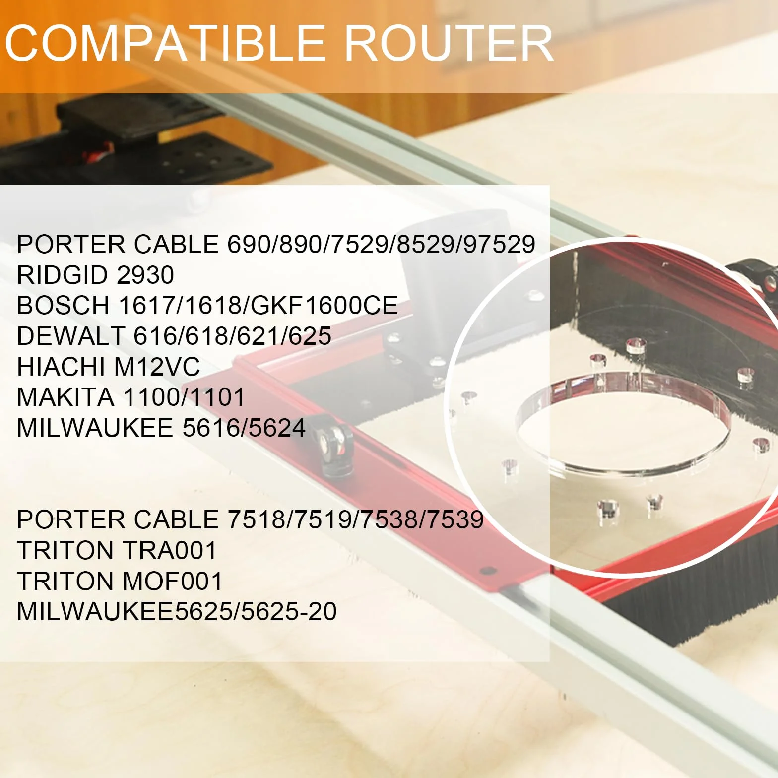 SpeTool Cubierta colectora de polvo para trineo de fresa plana, interfaz de recogida de polvo de 2-15/32 pulgadas, accesorio para aplanar la placa compatible con la mayoría de los routers