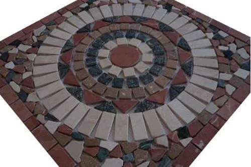 Antiguo mármol rosone 60 x 60 Windrose mosaico azulejos piedra natural Rosso Verona 23015