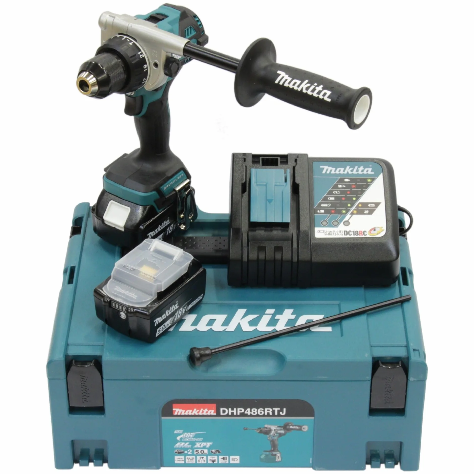 Taladro combinado BL 18V LXT, 5.0Ah y 130 Nm DHP486RTJ Multicolor