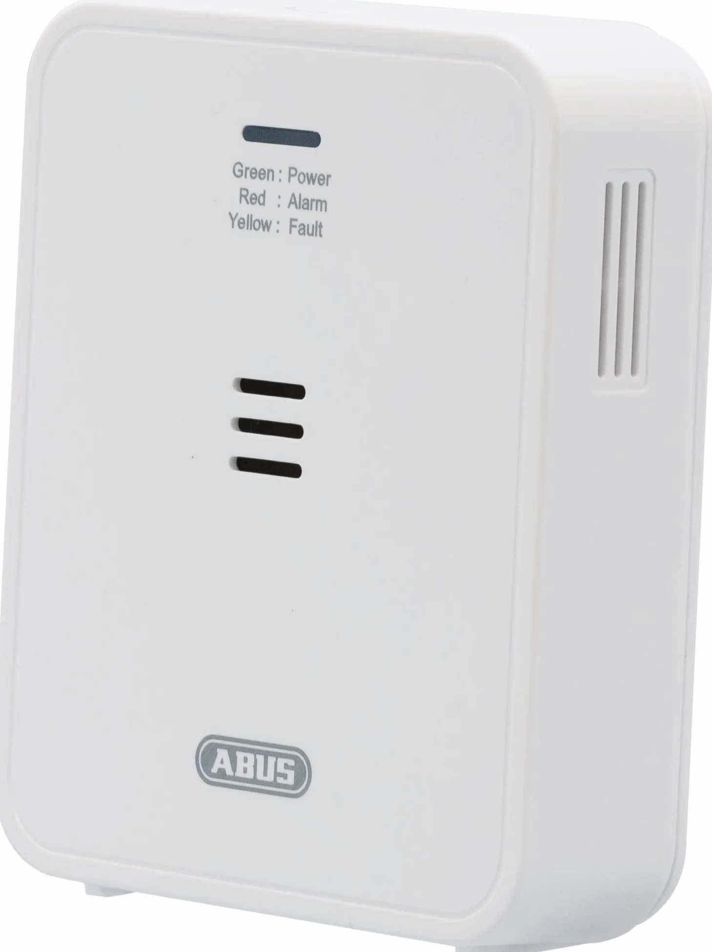 ABUS Detector de monóxido de carbono COWM370 - detector de CO para viviendas con sensor de 7 años de duración, potente alarma de 85 dB; botón de prueba y 3 años de duración de las pilas - blanco