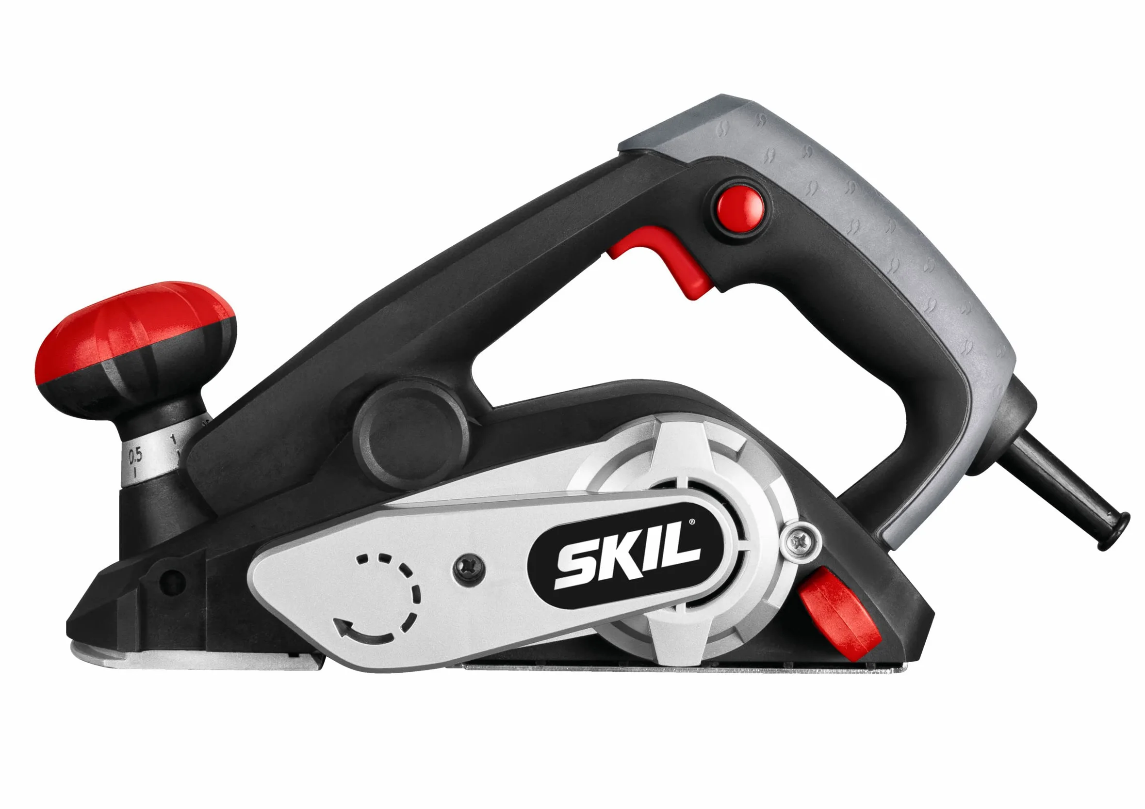 Skil 1558AA - Cepillo eléctrico para madera (600 W, anchura de cepillado: 82 mm, profundidad de cepillado: 0-2 mm, conexión para aspirador integrada)