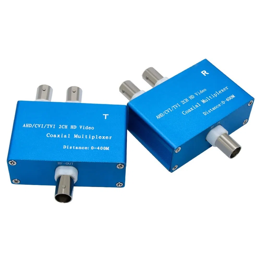 PRATYAHARA 1080P AHD/CVI/TVI / 2CH HD Multiplexor de vídeo coaxial (Vídeo de 2 canales en una transmisión por cable coaxial)