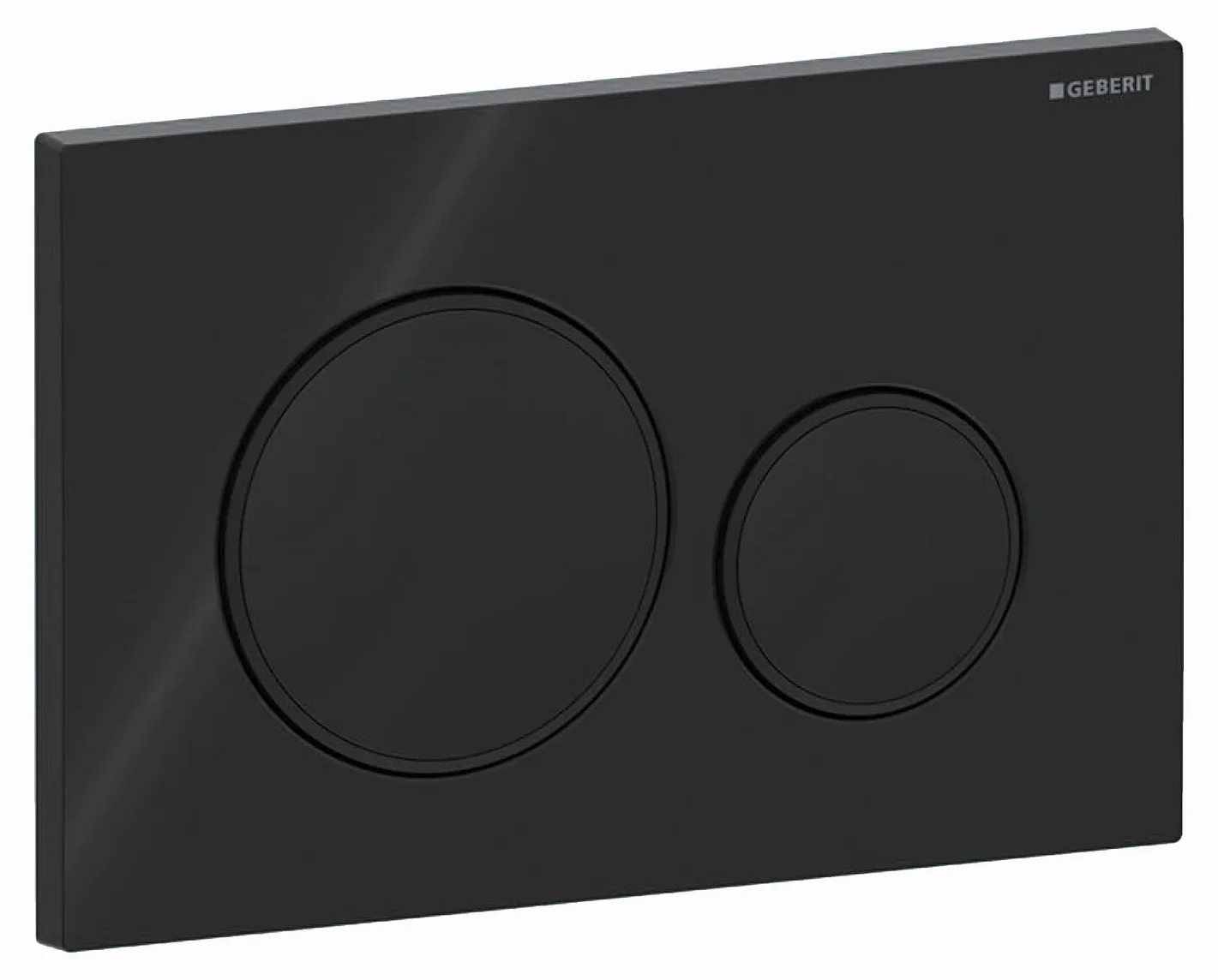 Placa de accionamiento Geberit Sigma20 para sistema de 2 descargas, 115.882.DW.1, Color: negro