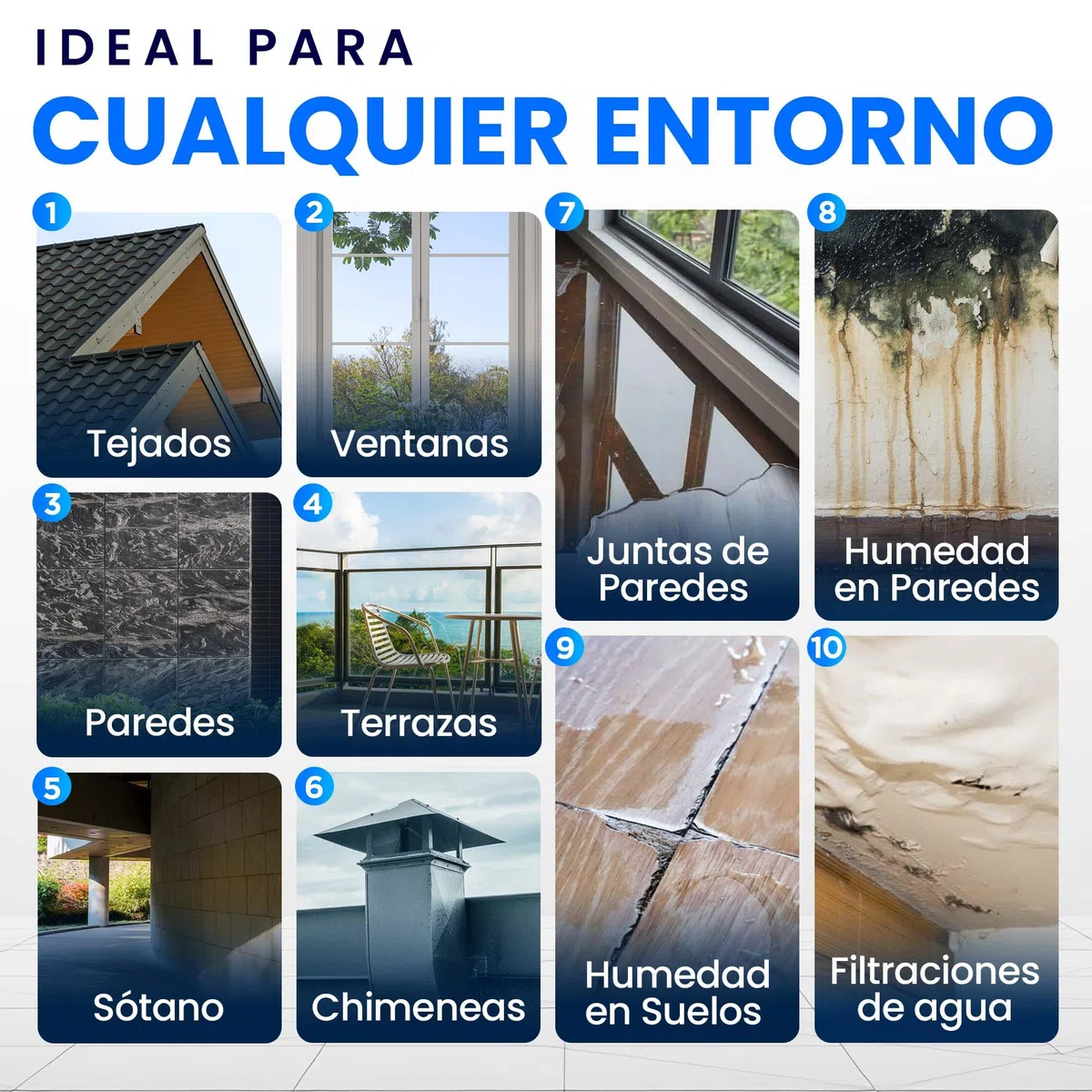 Impermeabilizante Transparente 5 KG | Sellador Impermeable Transparente de Alto Rendimiento | Perfecto para Terrazas, Techos, Exteriores, Interiores, Cocinas