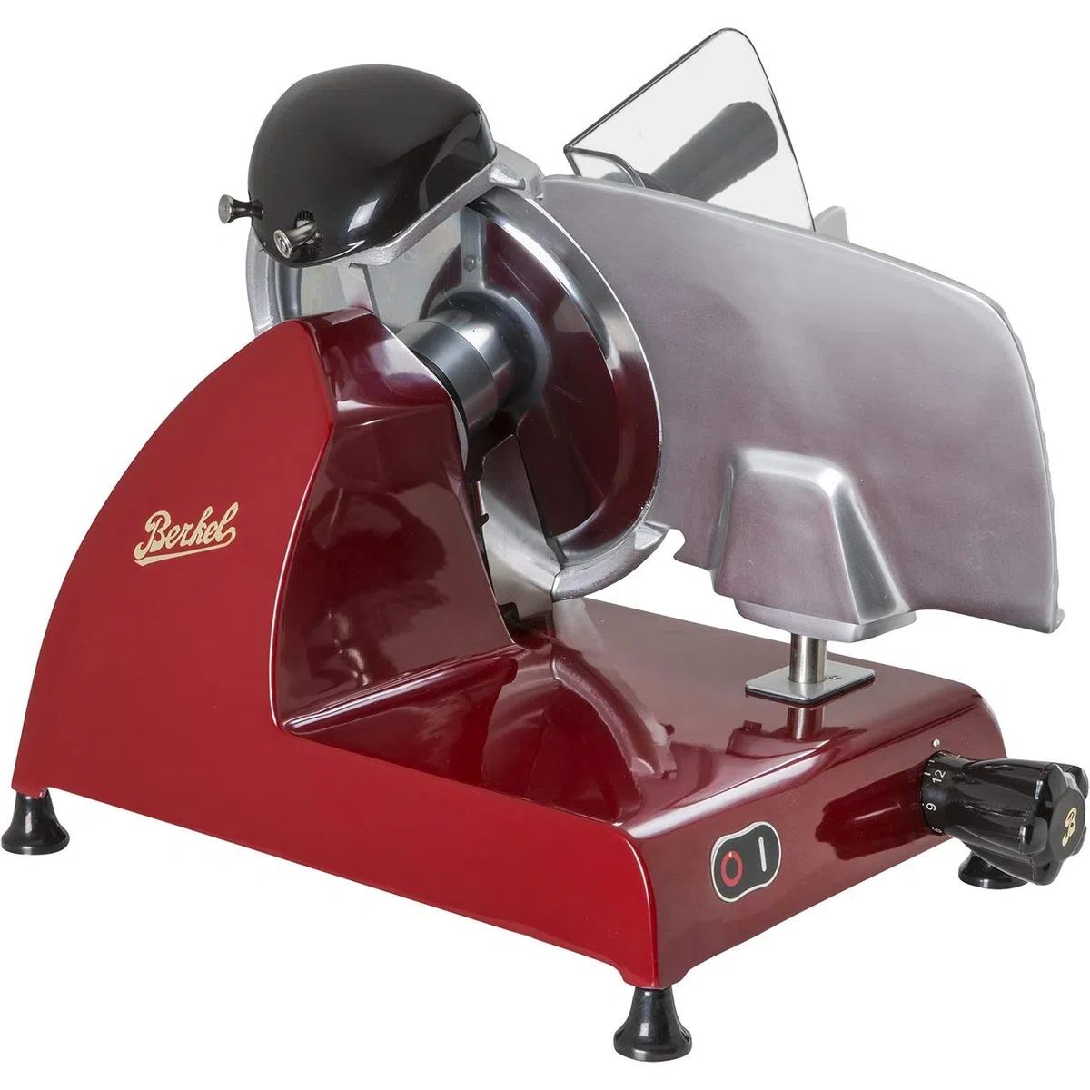 BERKEL - Cortadora Red Line 250 + Tajadera en ceniza y acero inoxidable (Negro)