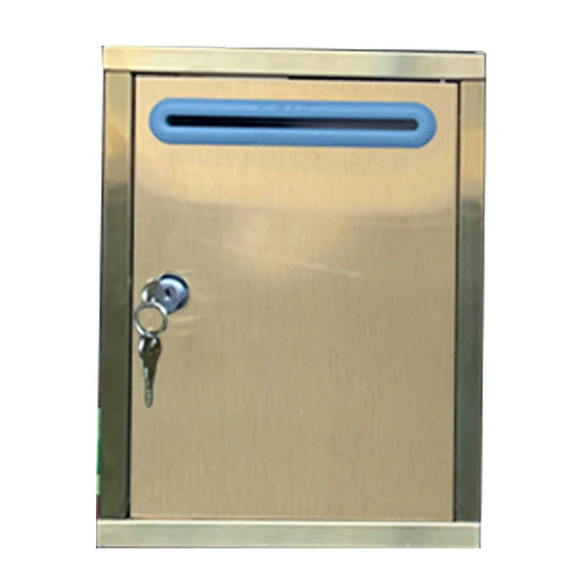 Buzones de Correos, Buzón Correos Exterior, con Cerradura, de Acero Inoxidable, para Uso en Casa y Oficina, Dorados(27x21x11CM/11x8x6IN)