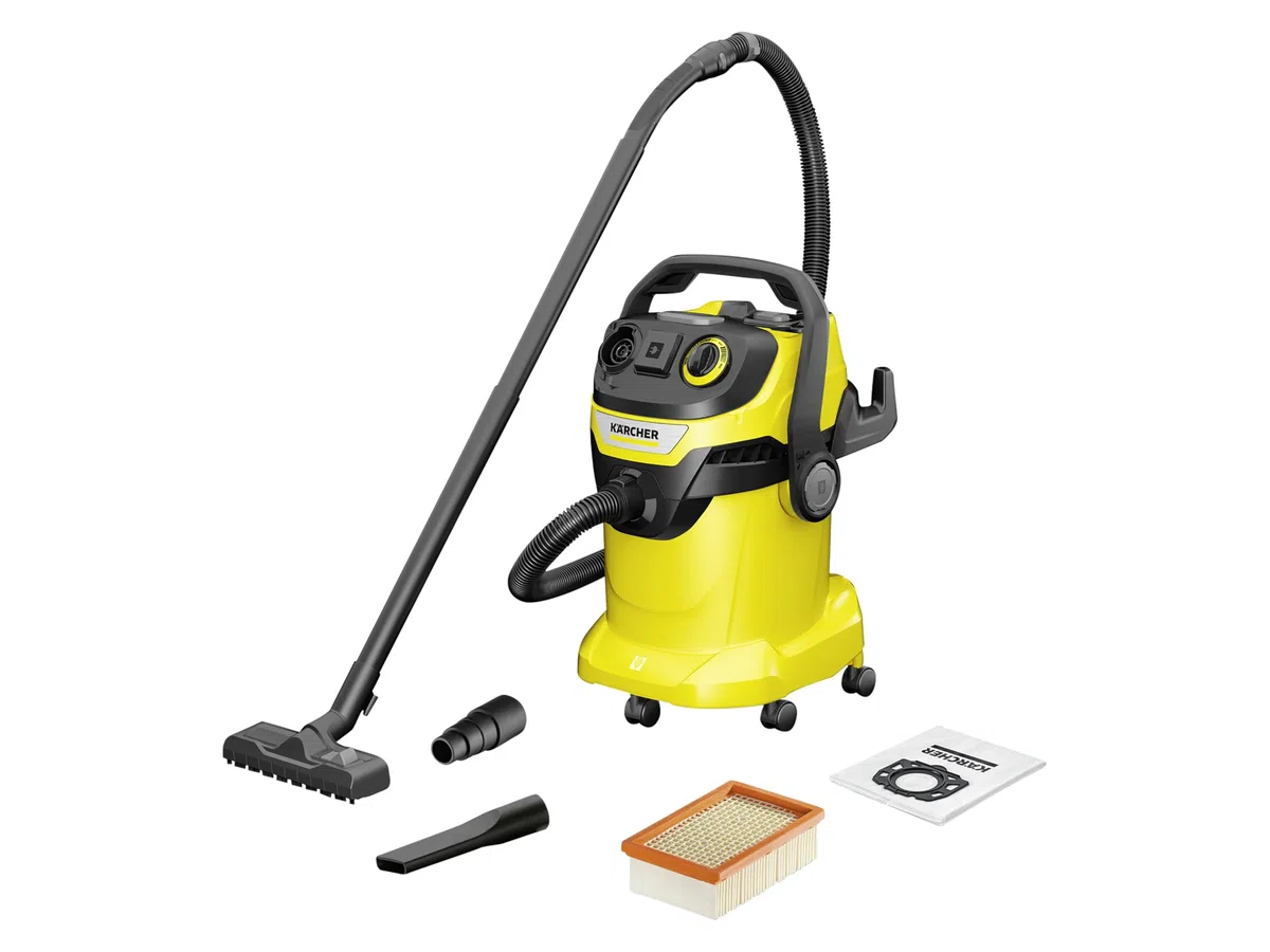 Kärcher Aspirador en Seco y Húmedo WD 5 V-25/5/22, filtro plegado plano, filtro fieltro, 1100W, 25 l, manguera aspiración: 2,2 m, función soplado