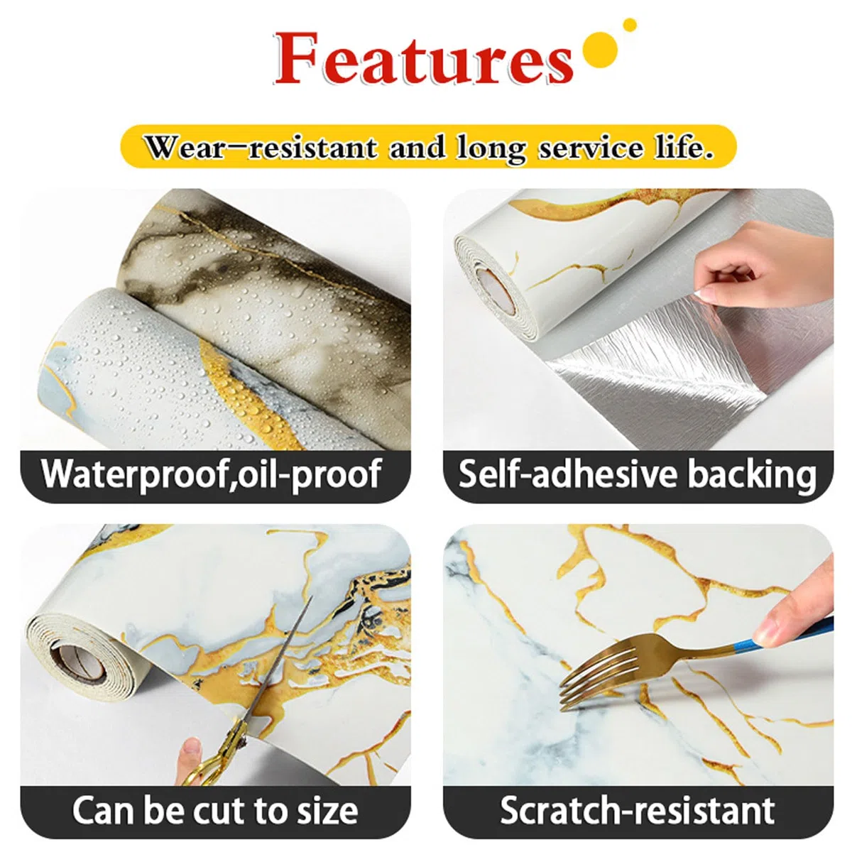 Azulejos de mármol Impermeables,Papel Tapiz Autoadhesivo de mármol Impermeable,Paneles de Pared autoadhesivos de PVC,Carta da Parati per soffitto,Azulejos del Techo,para Techos y Parede
