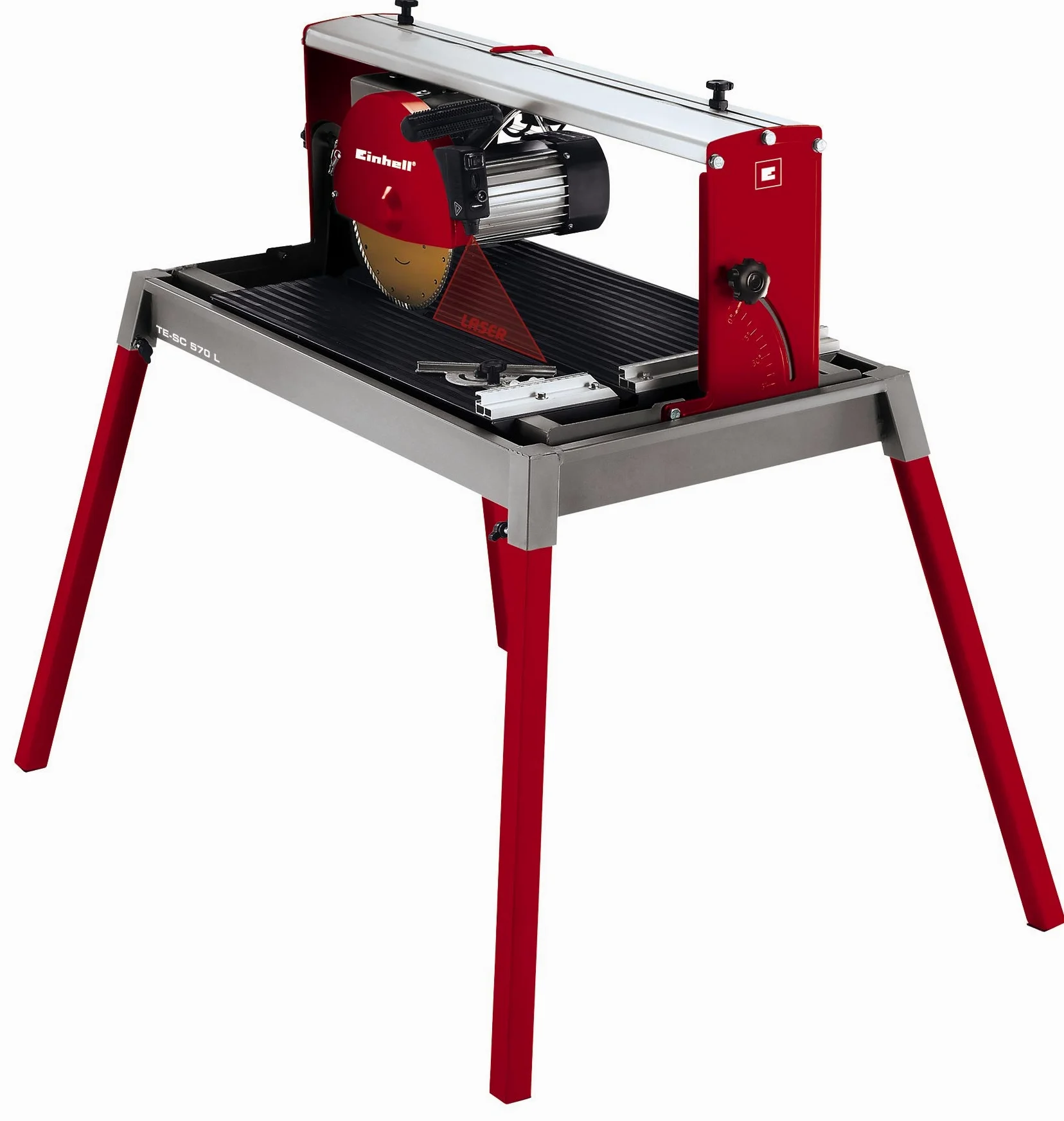 Einhell Máquina cortadora de piedra TE-SC 570 L (1500 W, Max. Altura de corte 60 mm, disco de corte turbo diamantado Ø250 x Ø25,4 mm, láser desmontable)
