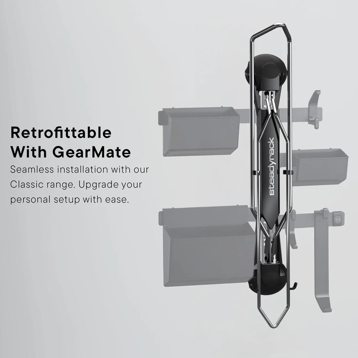 Steadyrack Soporte de Bicicletas – Classic Soporte de Bicicletas – Colgador de Bicicleta Pared como Solución de Almacenamiento para el Hogar, Garaje o Aparcamiento de Bicicletas