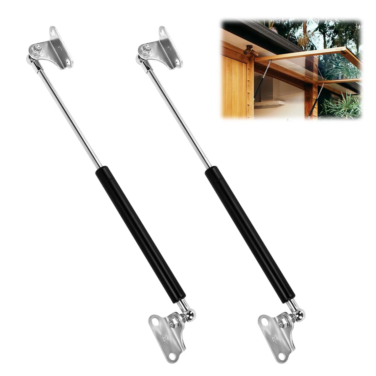 2 Piezas Amortiguador de Gas, 50cm 450N Amortiguador Hidráulico Puerta Cocina Amortiguadores Muebles Camper Pistones Gas Amortiguadores Maletero, Gas Struts Heavy Duty für Küchenrank, Kleiderschrank
