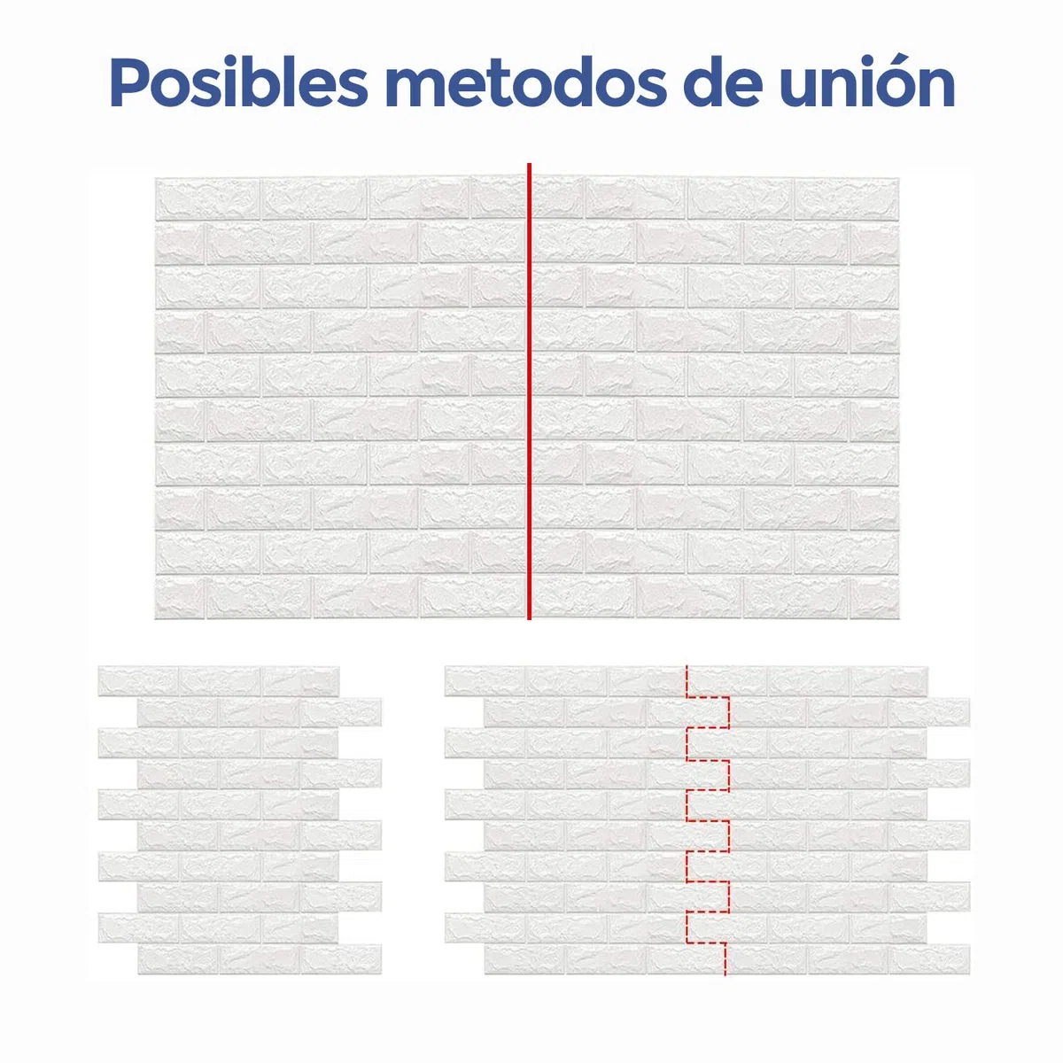Edihome, Papel Pintado Pared, Paneles Decorativos 3d, 77x70cm, 10 piezas, Autoadhesivo, Efecto Ladrillo de Piedra, de Poliuretano, para Cocina, Dormitorio, Salón (10 Unidades, Blanco)