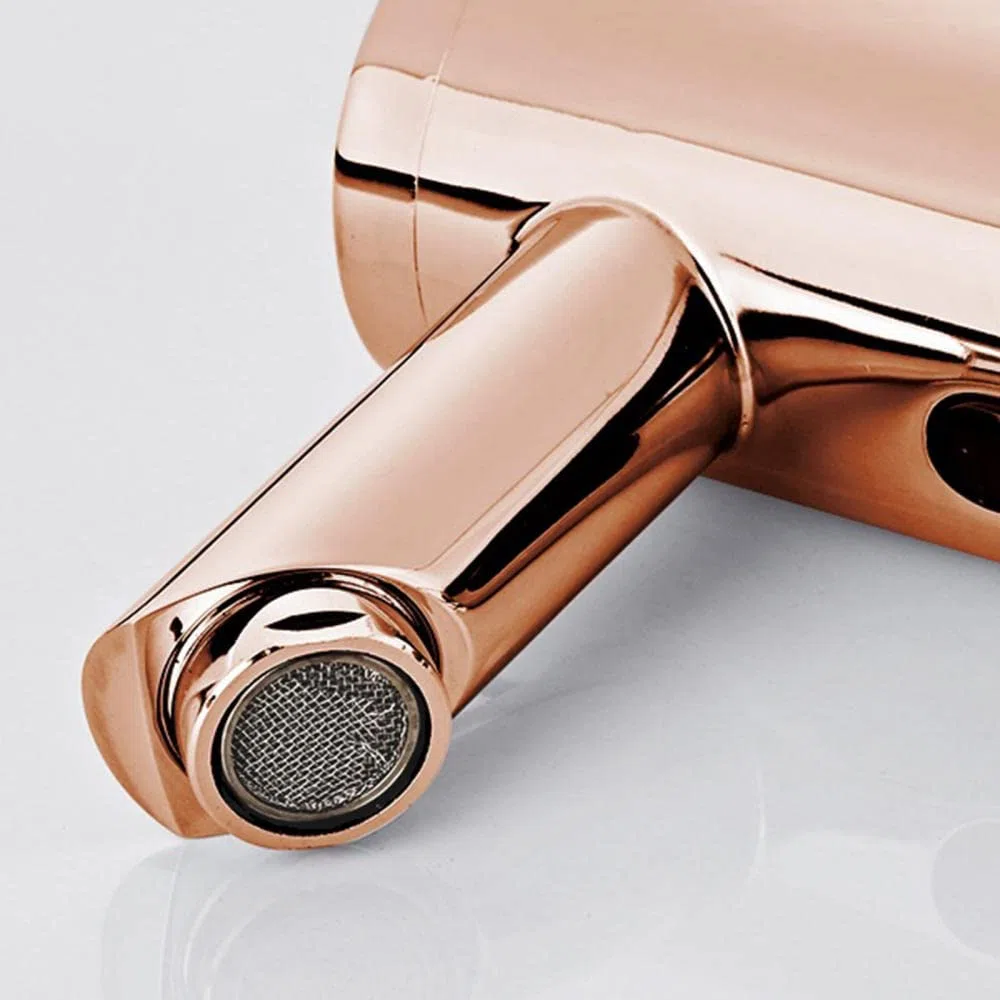 Grifo de Lavabo con Sensor Oro Rosa Griferia Lavabogrifo Sensor Automático Grifos para Lavaderos-Single Cold_Alto