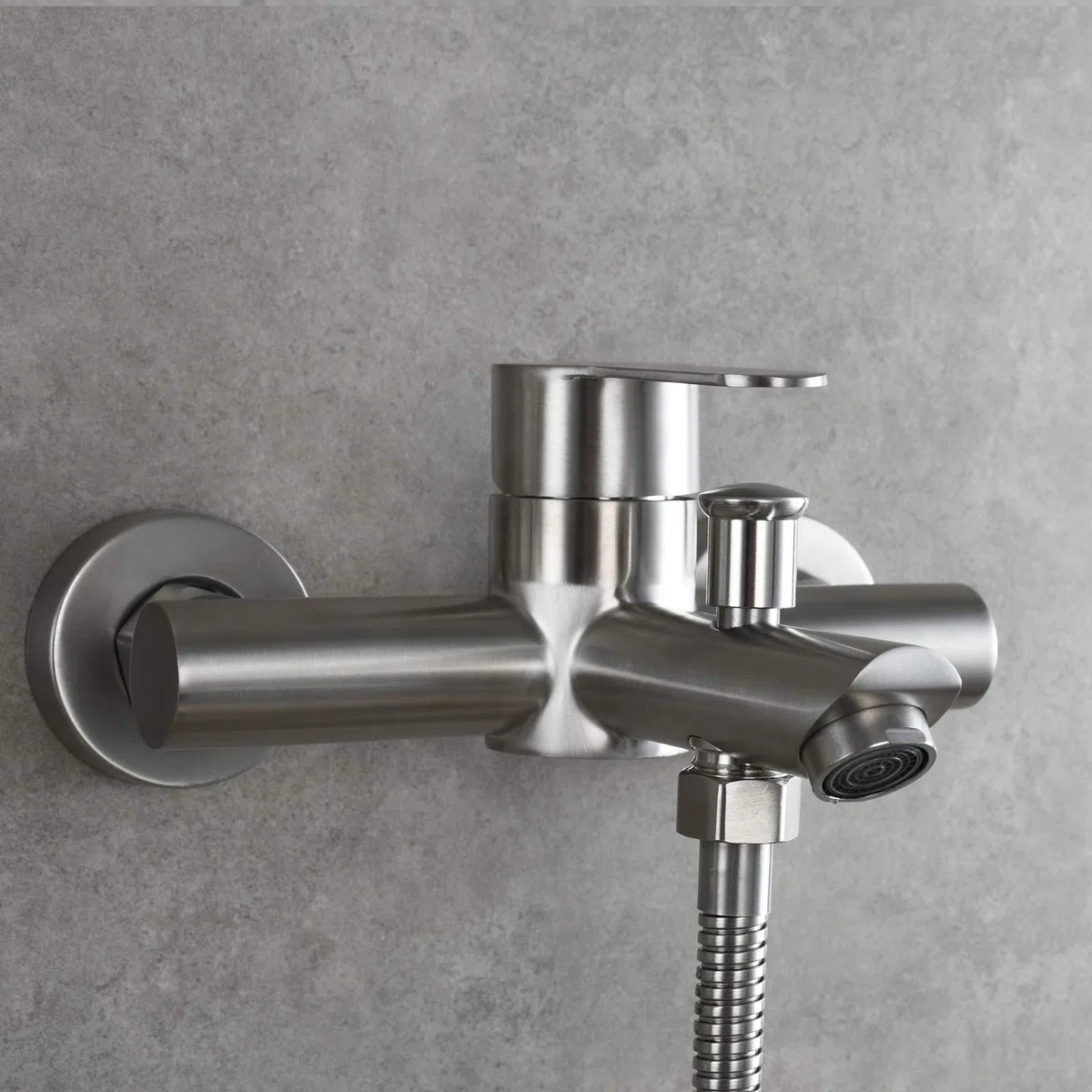 CIENCIA Grifo Ducha Bañera de Pared Acero Inoxidable para Baño, SNA516