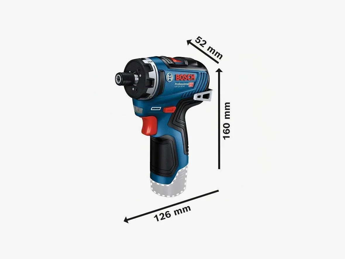 Bosch Professional 12V System atornillador a batería GSR 12V-35 HX (incl. 2 baterías GBA 12V 3.0Ah, cargador rápido GAL 12V-40, 2 bandejas para L-BOXX, 1 gancho para cinturón, 1 portapuntas, L-BOXX)