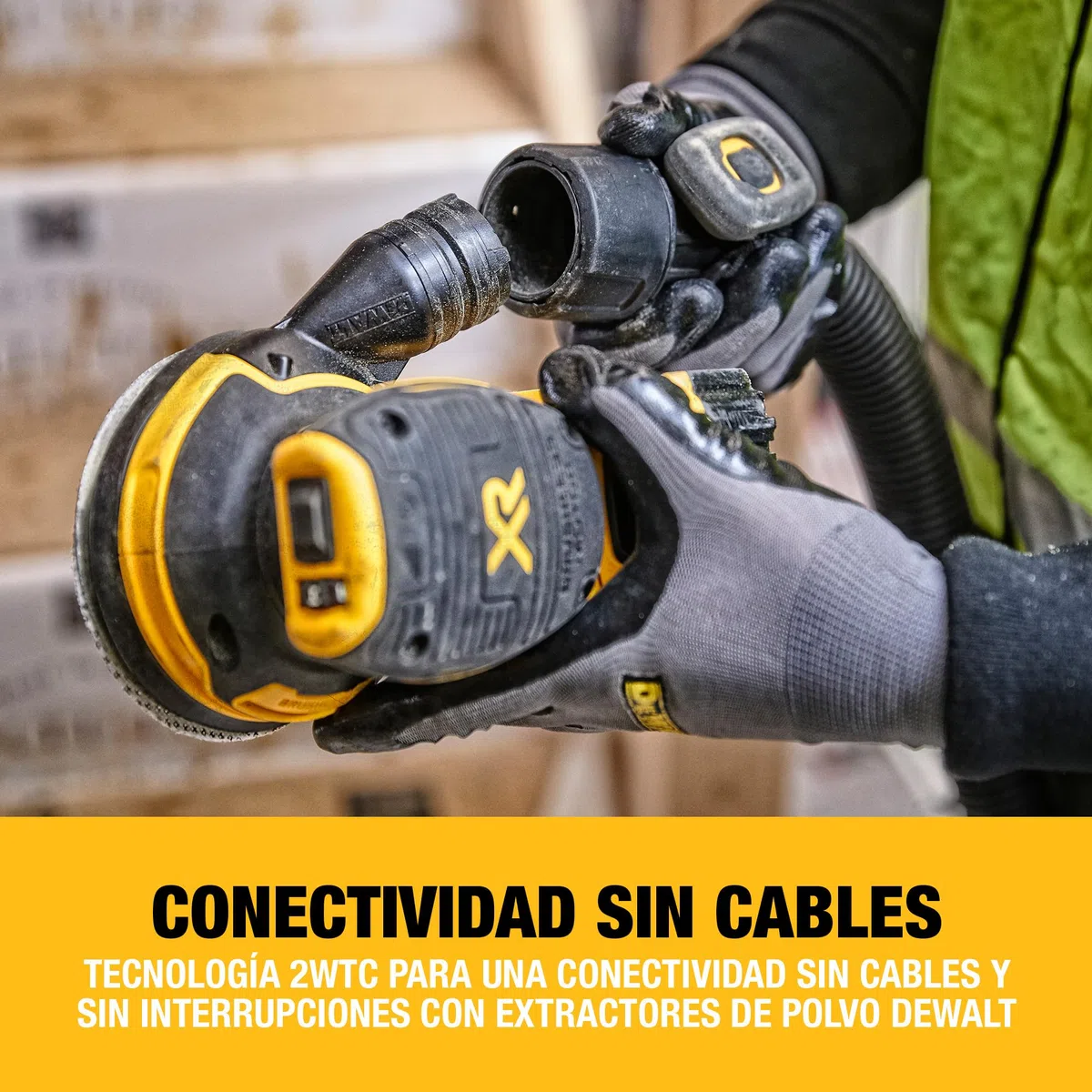 DEWALT Lijadora sin escobillas de 125 mm, 18V XR, Sin batería ni cargador, DCW210N-XJ