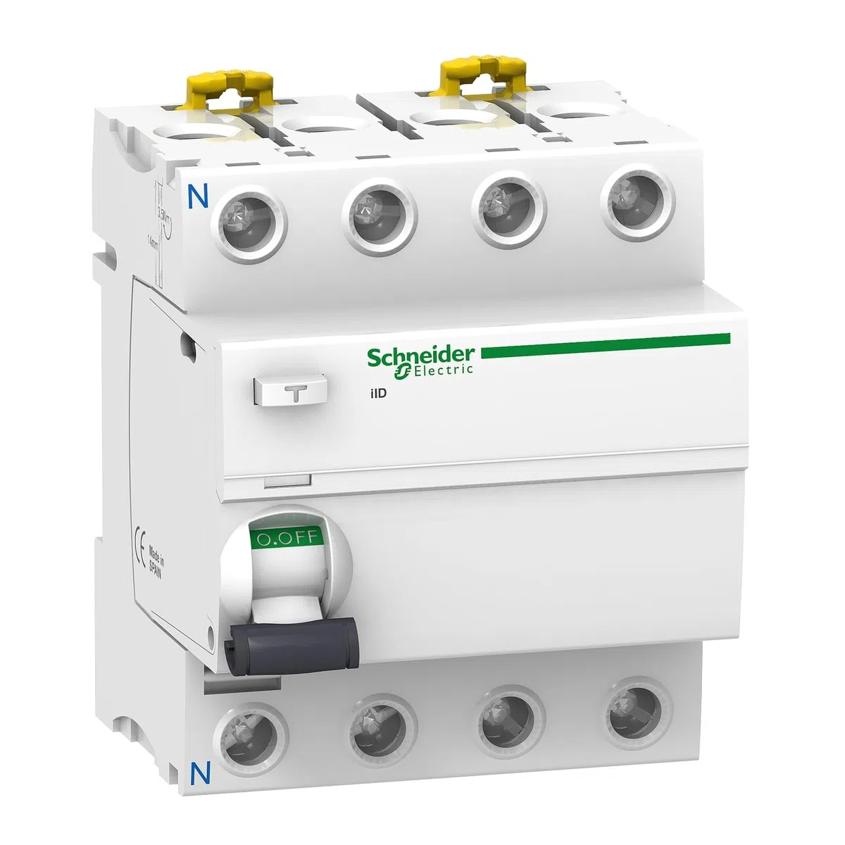 Schneider a9r11491 RCCB disyuntor Actual Residual IID 4P 100 A 30 mA AC, Color Blanco