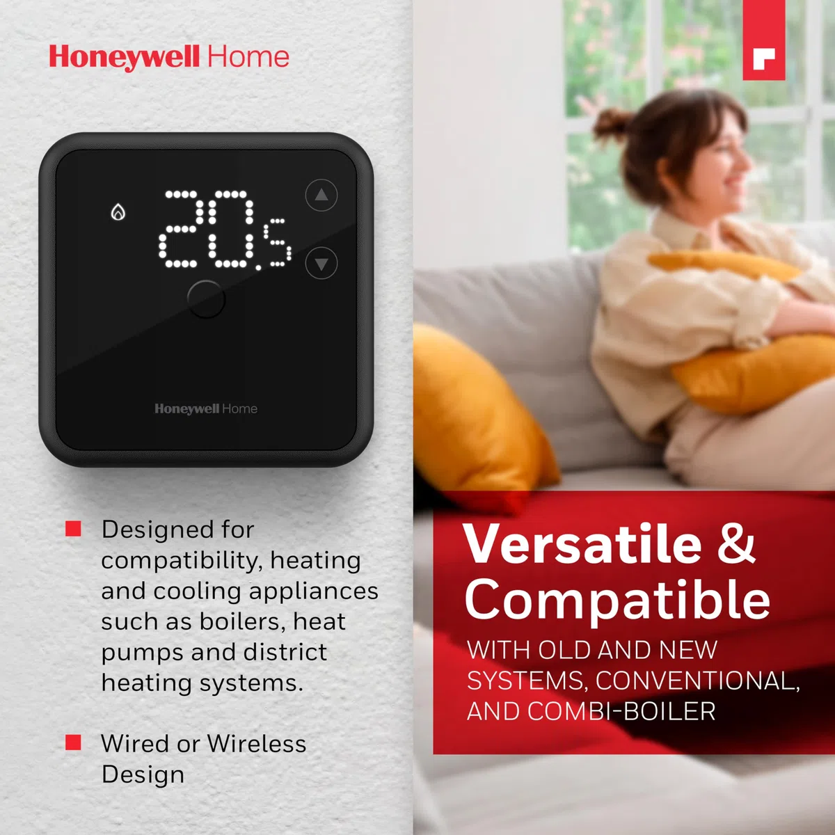 Honeywell Home DT3 Termostato On/Off cableado, blanco
