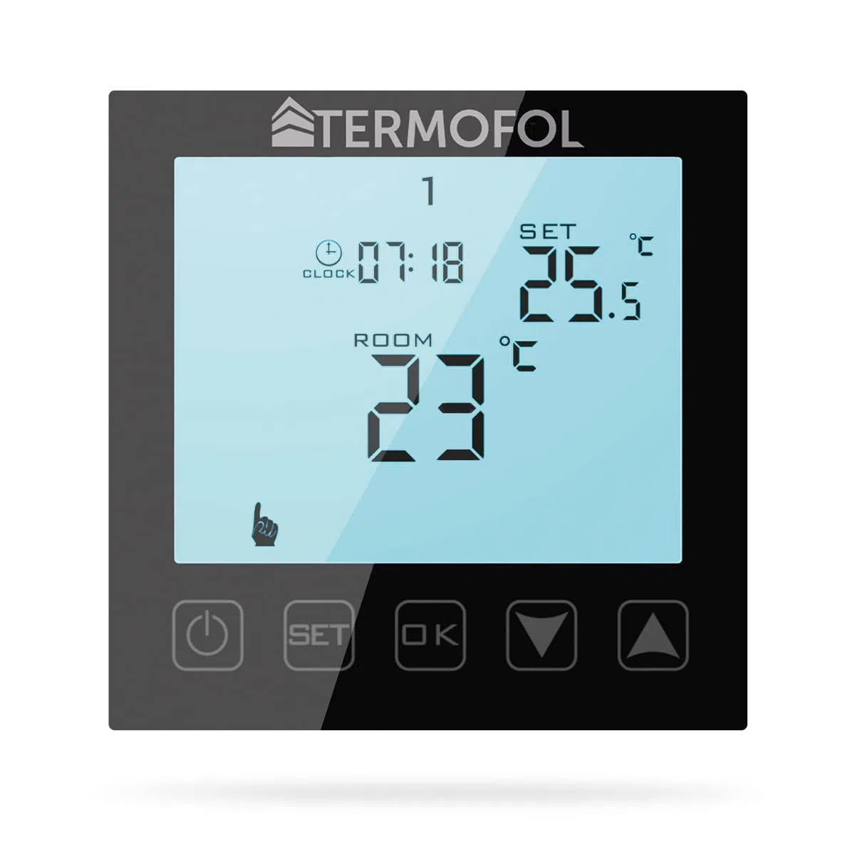 Termofol Calefacción por suelo radiante, lámina calefactora 230V - con termostato H1 Negro - Potencia 80 W/m2 - Superficie 2m² - Juego completo de calefacción eléctrica para suelo, pared o techo