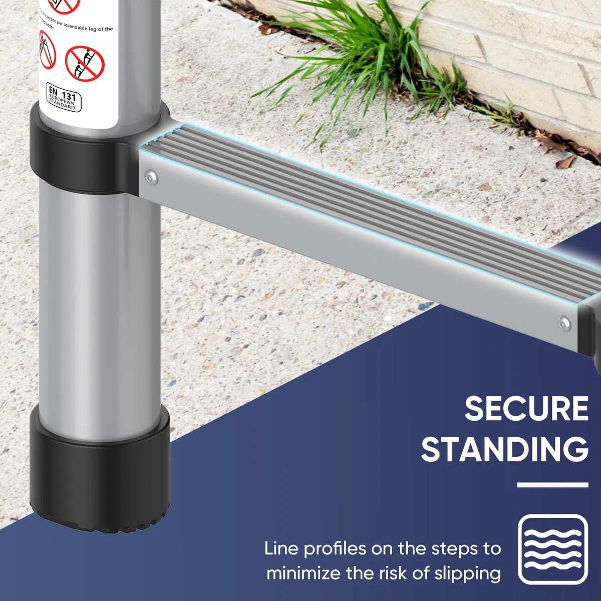 Escaleras Plegables Aluminio, 3,8m Escalera Telescópica, Escalera Plegables Telescópica de Aluminio Multiusos Portátil Extensible, Resistente y Antideslizante, Capacidad de Carga de 150 kg