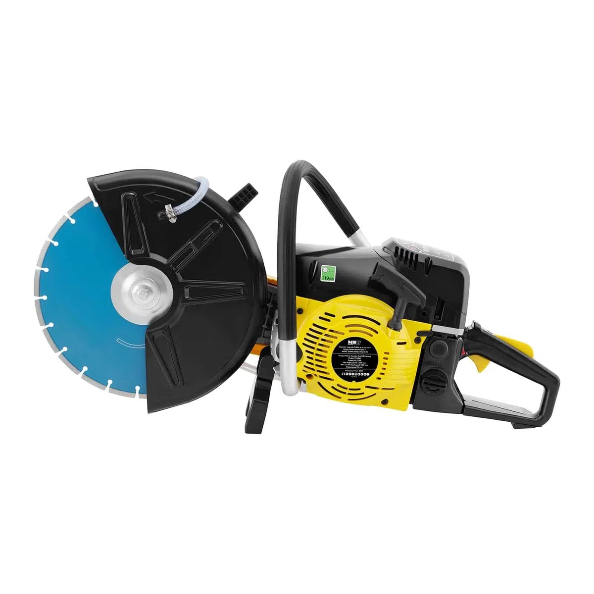 MSW Cortadora De Disco Máquina Para Hormigón A Gasolina TS-2500 (Profundidad de corte de 100 mm, Disco de corte de 300 mm, 2.500 W de potencia)