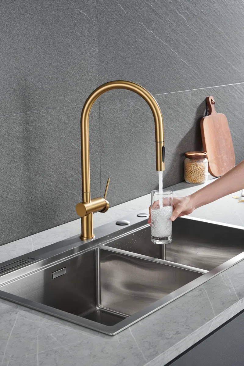 IMEX GCE026/OC BERNA Grifería De Cocina Color Oro Cepillado