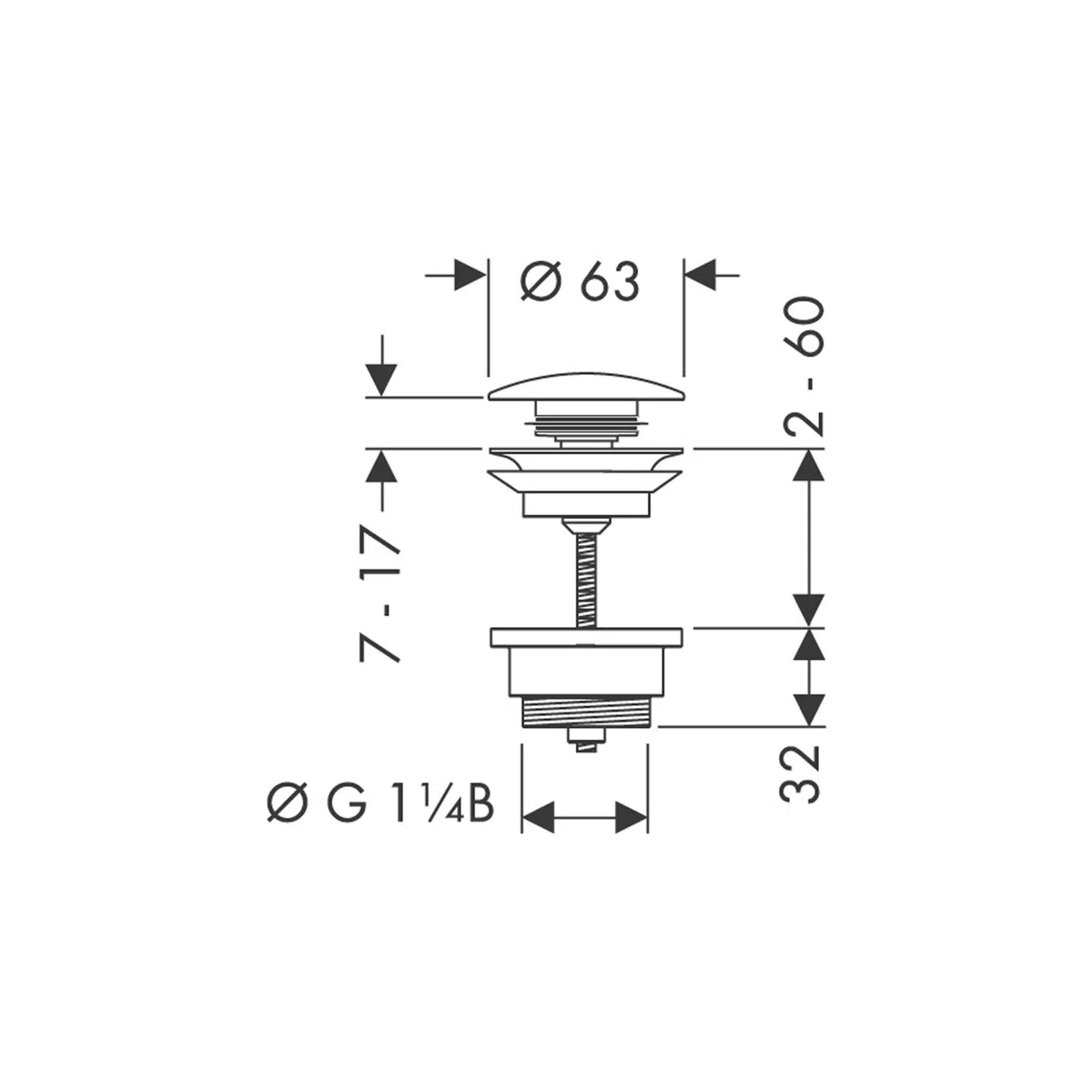 Hansgrohe 50100140 Desagüe, Bronce Cepillado