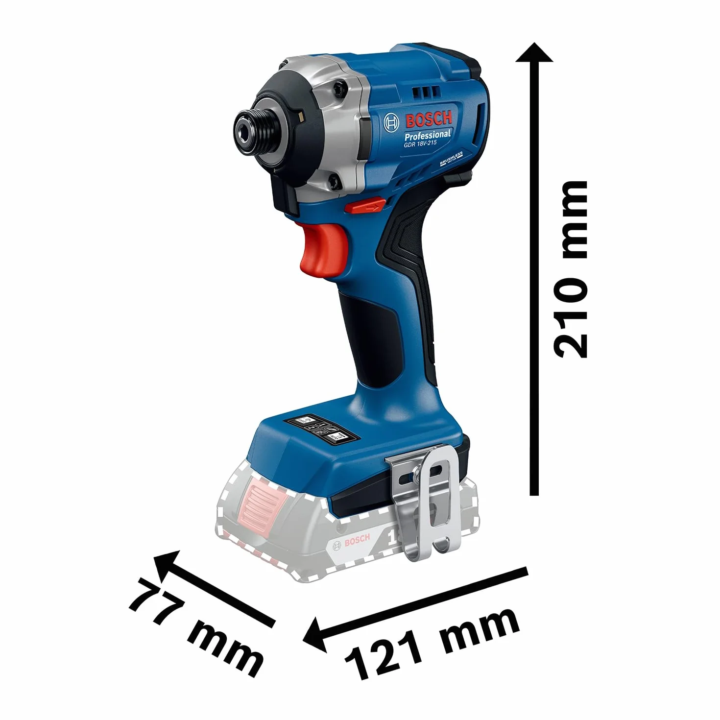Bosch Professional 18V System atornillador de impacto a batería GDR 18V-215 (sin batería/cargador)
