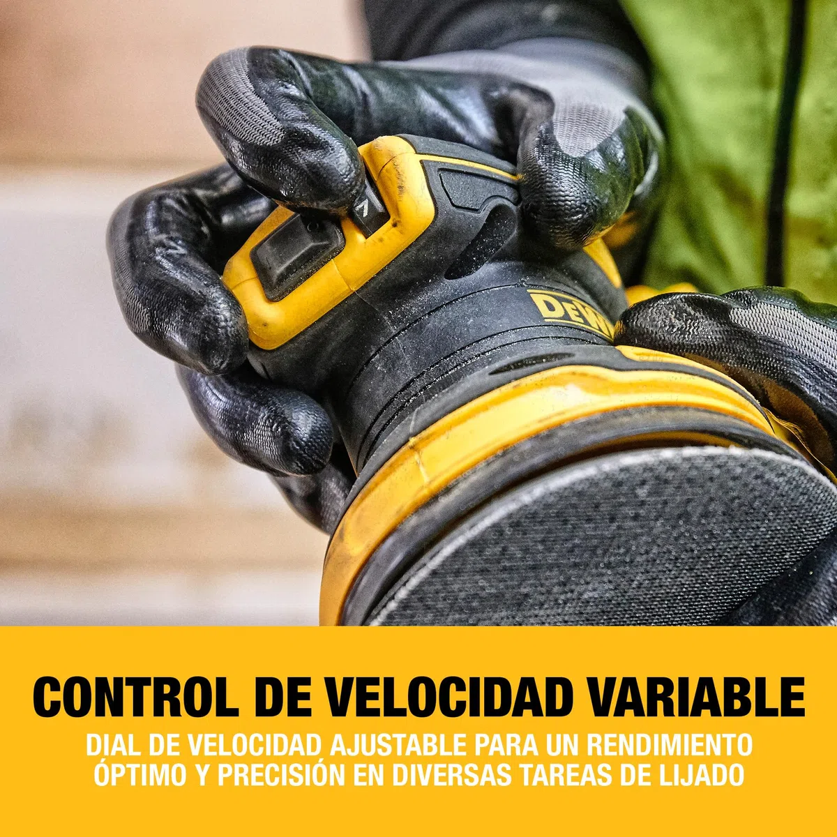 DEWALT Lijadora sin escobillas de 125 mm, 18V XR, Sin batería ni cargador, DCW210N-XJ