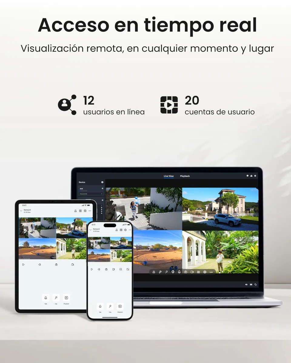 Reolink 4K PoE NVR 8 Canales Sistema de Cámara de Vigilancia IP para Hogar, Grabador de Video en Red, Soporta 16MP/12MP/8MP/5MP/4MP HD, Grabación 24/7, Disco Duro no Incluido, RLN8-410