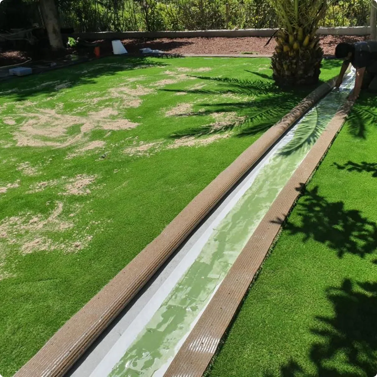 (11 kg en total) - Adhesivo Bicomponente de Poliuretano para Césped Artificial y suelos de Caucho, Ideal para uso interior y exterior, Color Verde