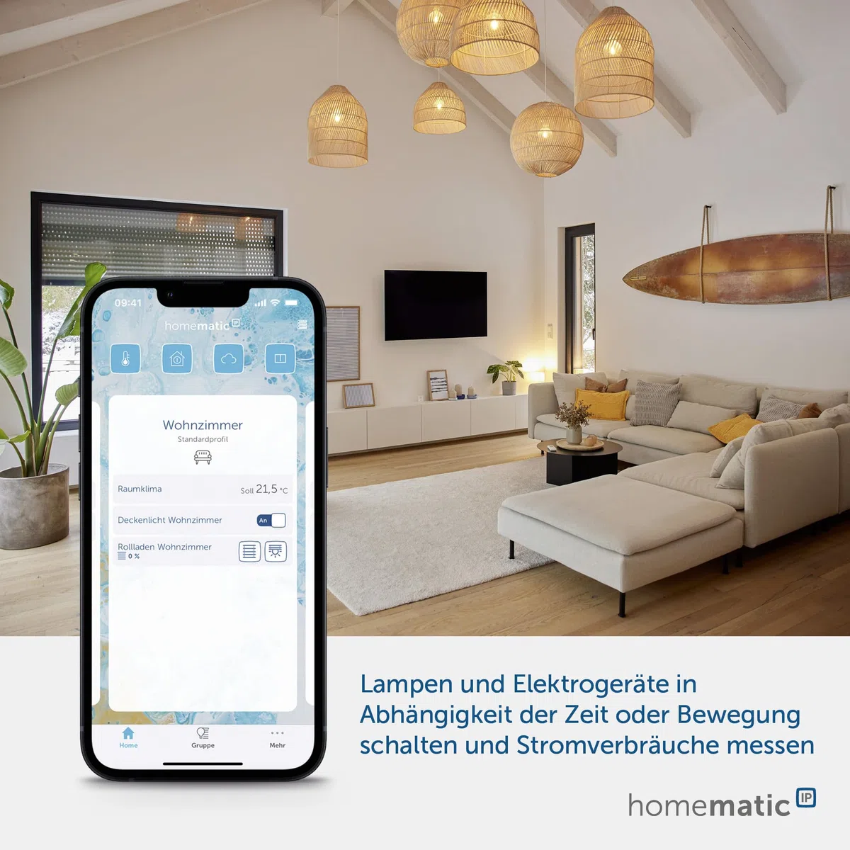 Homematic IP 142720A0A/142720A0B, Actuador de atenuación para interruptores de marca