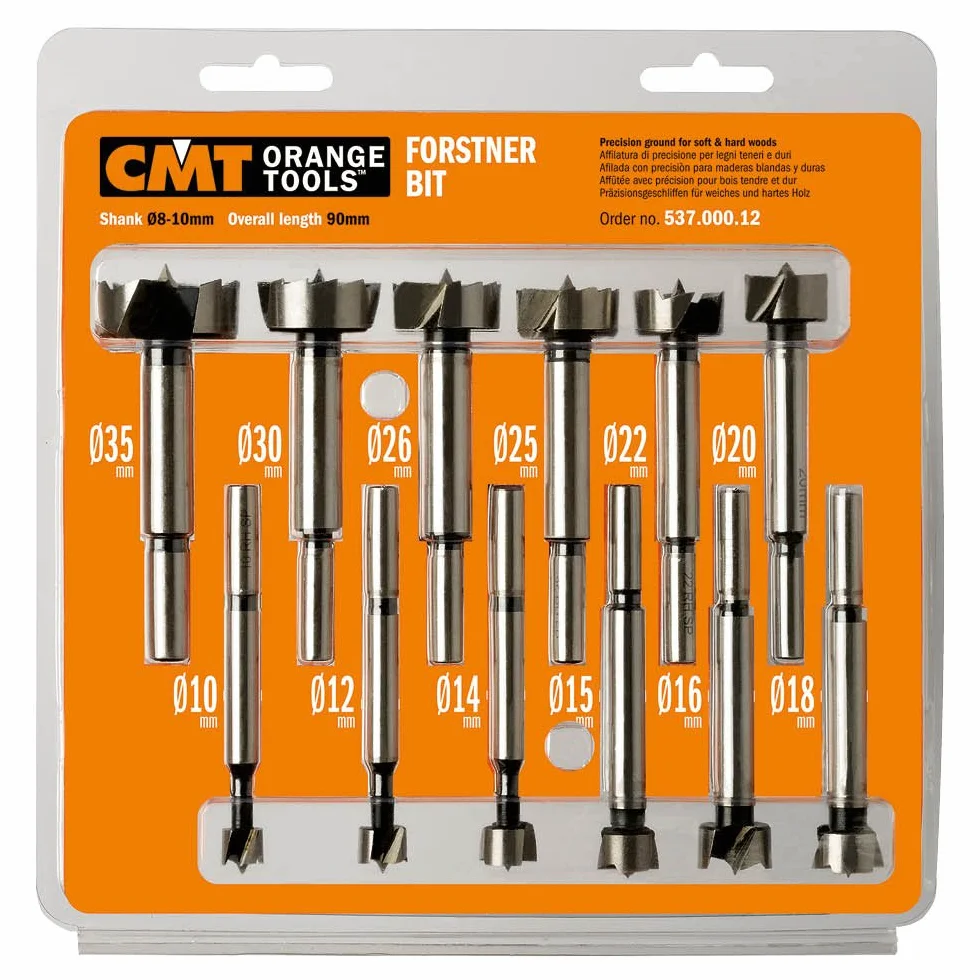 CMT ORANGE TOOLS 537.000.12 Estuche de 12 brocas tipo Forstner