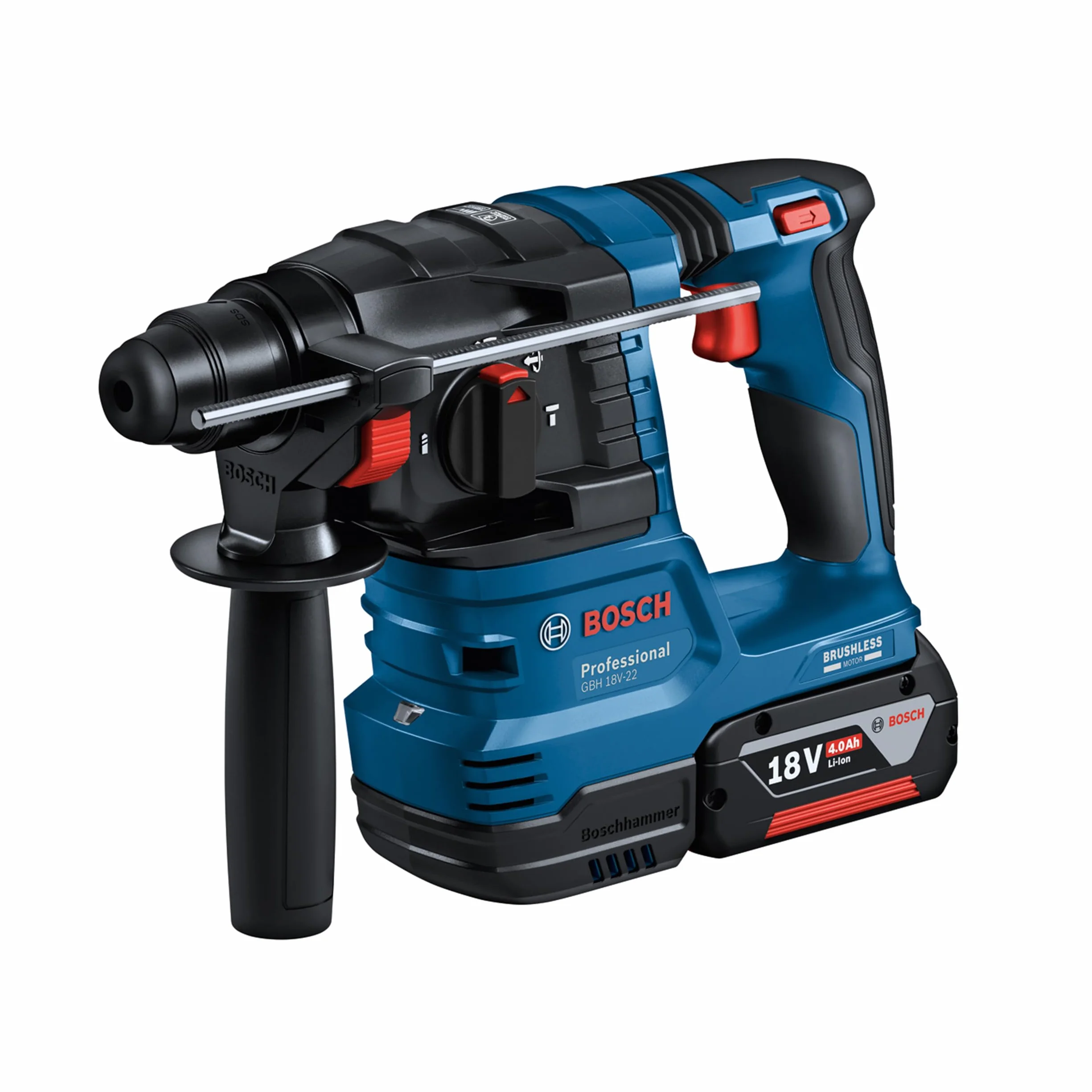 Bosch Professional 18V System Combo-Kit: GSB 18V-45 + GBH 18V-22 + GWS 18V-8 (incl. 3 GBA 4,0 Ah, GAL 18V-40, Maletín - Amazon Exclusive)