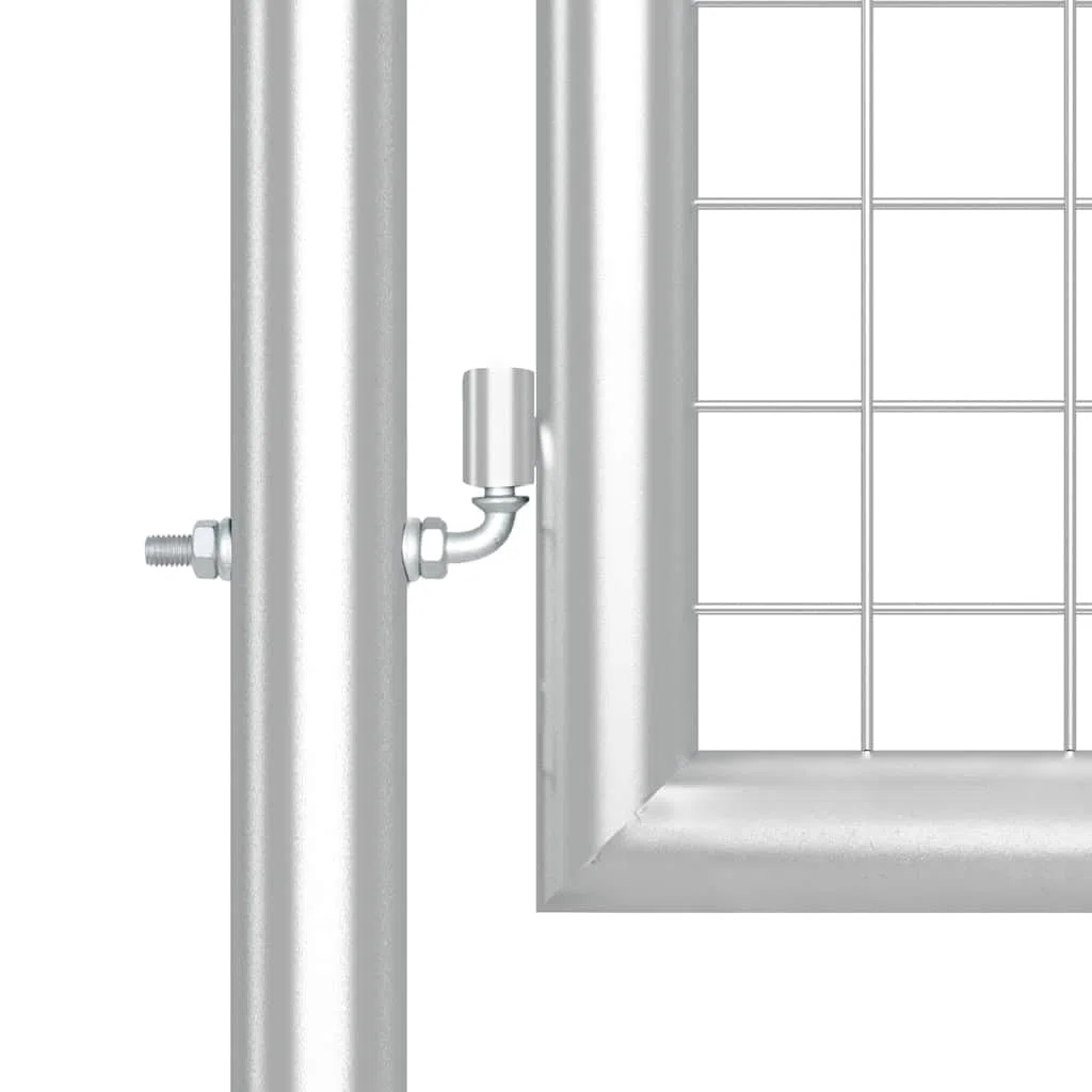 vidaXL Puerta de jardín de Malla Color Plata 300 x 125 cm Acero galvanizado