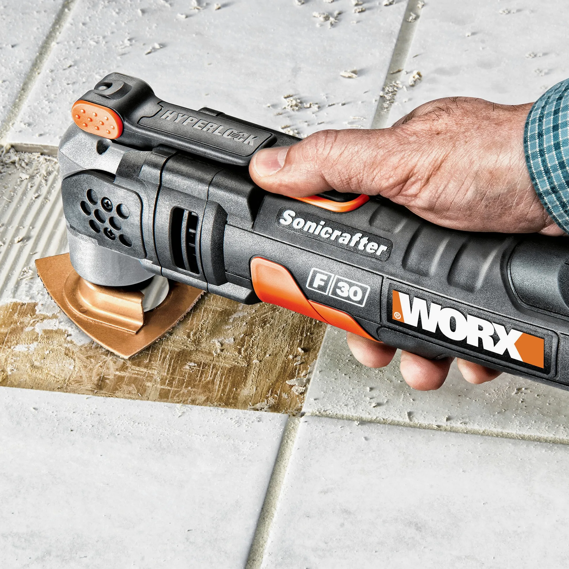 WORX Multiherramienta Sonicrafter 350W | WX680 | Velocidad variable, sistema Hypelock, interface universal