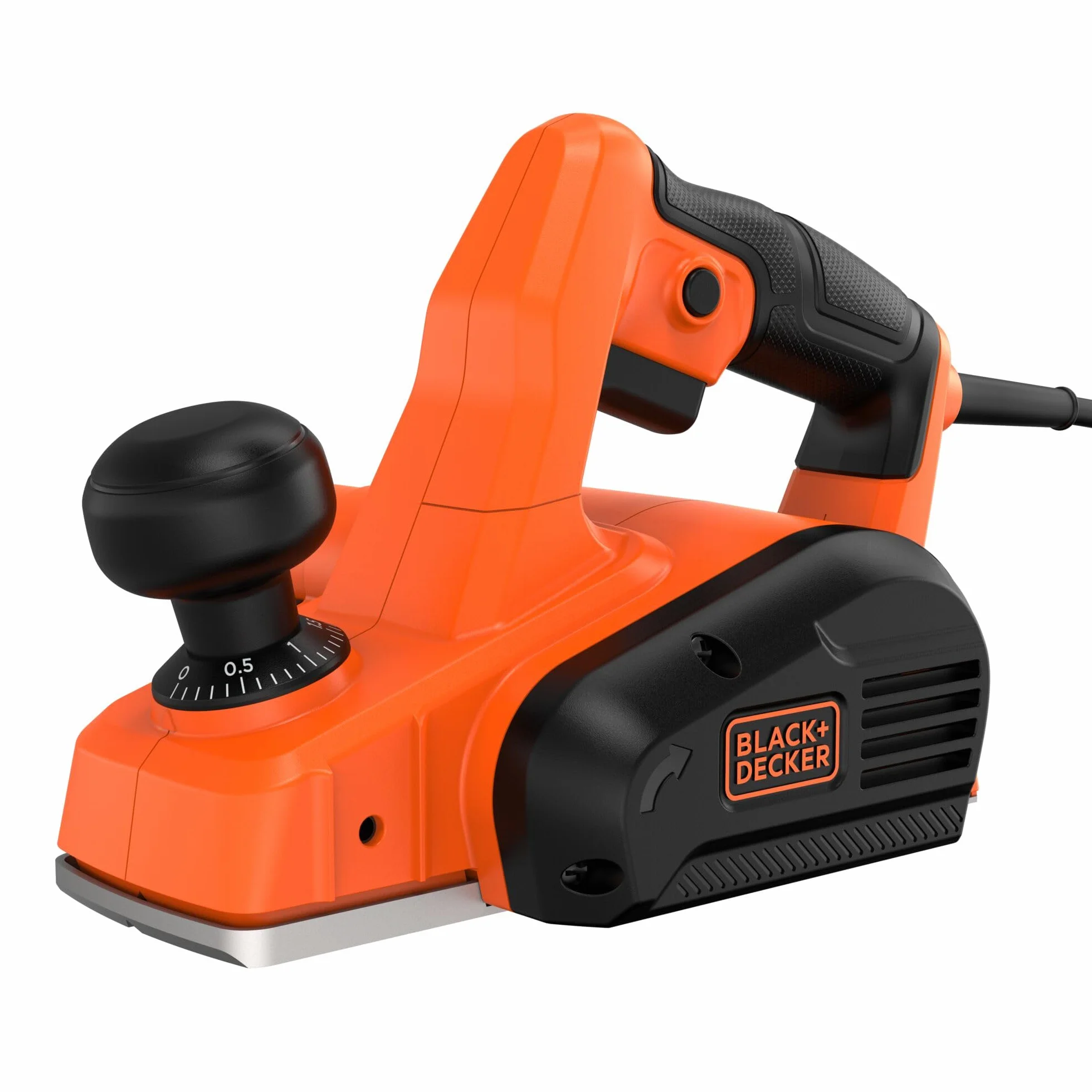 BLACK+DECKER BEW712-QS Cepillo Eléctrico, Potencia de 710 W, Ancho de Corte 82 mm, Profundidad de Corte de 2 mm, Bolsa Recolectora y Adaptador de Aspiración
