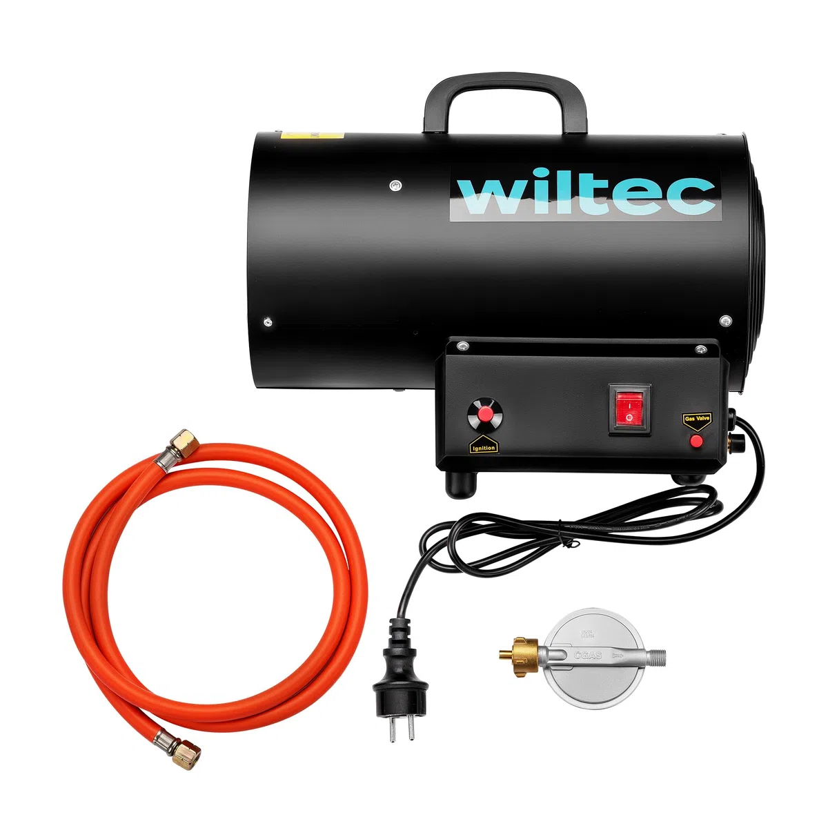 Wiltec Cañón de aire caliente a gas de acero inoxidable 15kW calentador de gas generador de aire caliente
