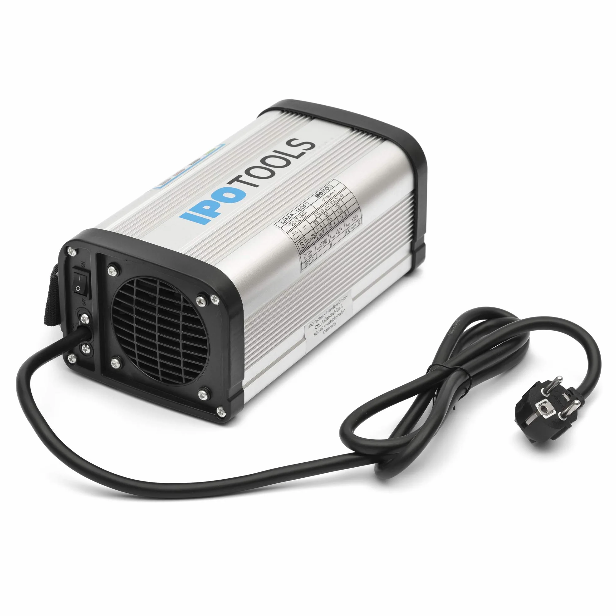 IPOTOOLS Dispositivo de soldadura MMA-160R con electrodos, inversor IGBT, dispositivo de soldadura MMA con 160 amperios, pantalla LCD digital, 230 V, antiadhesivo, arranque en caliente, Arc-Force