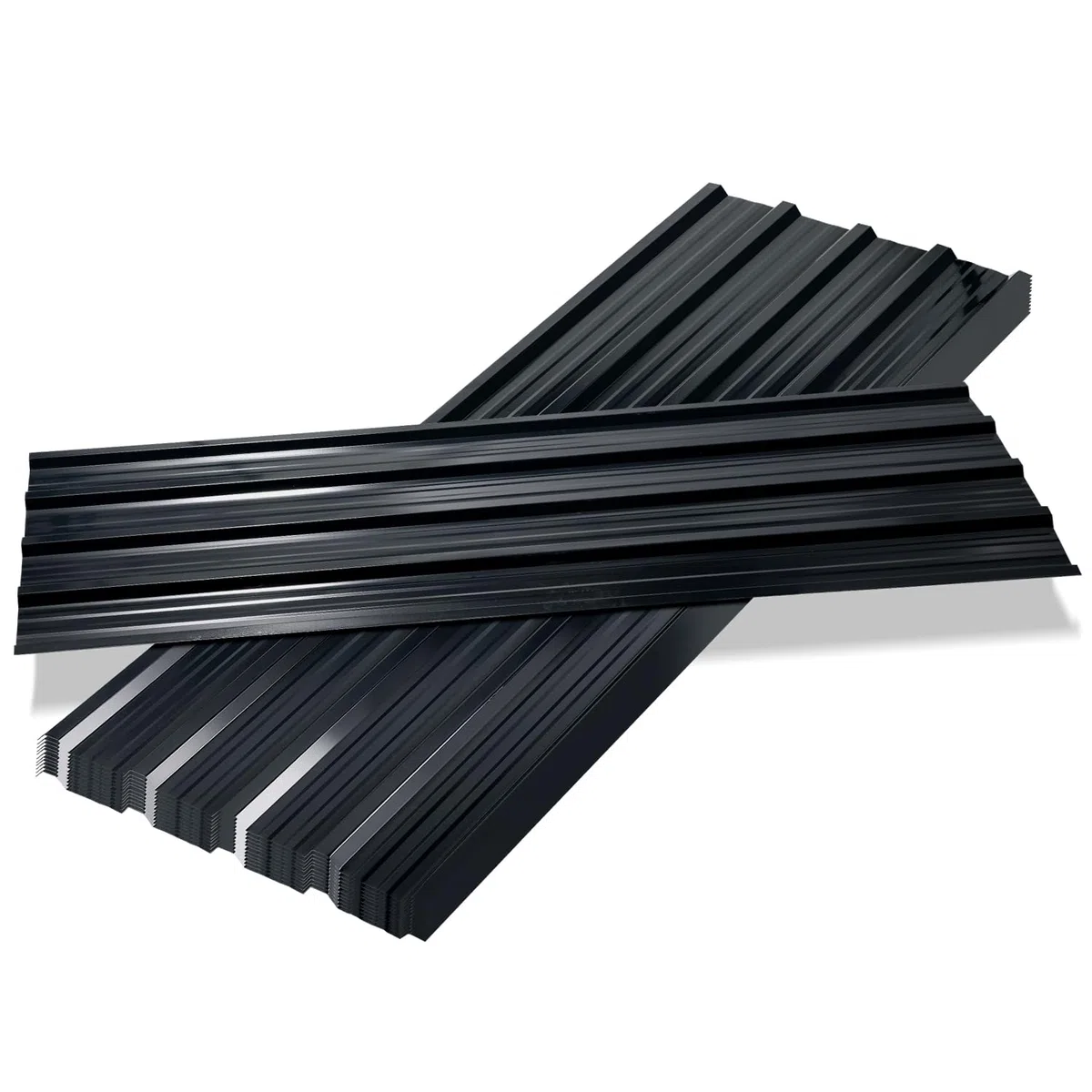 Juego de 12 placas de techo de chapa de acero, 129 x 46 cm, 0,25 mm de grosor, chapa trapezoidal en antracita con protección contra la corrosión, ideal para techos y revestimientos de paredes,