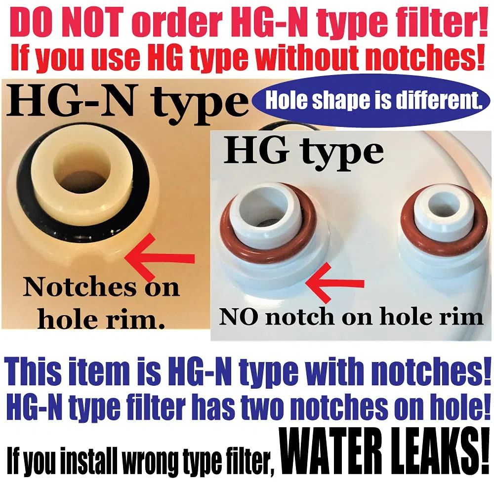 Filtro de agua alcalina compatible con extracción de plomo de grado premium fabricado en Japón (no compatible con el tipo HG original antes de 2010)