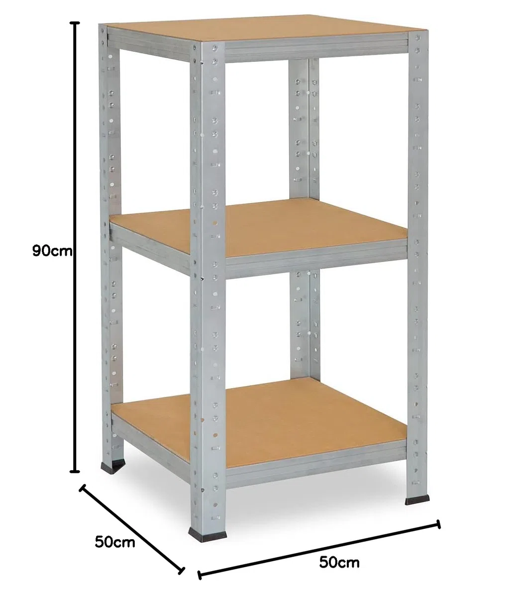 shelfplaza Home 90x50x50 cm Estantería Pesada en galvanizada con 3 baldas y 175 kg de Capacidad de Carga por balda