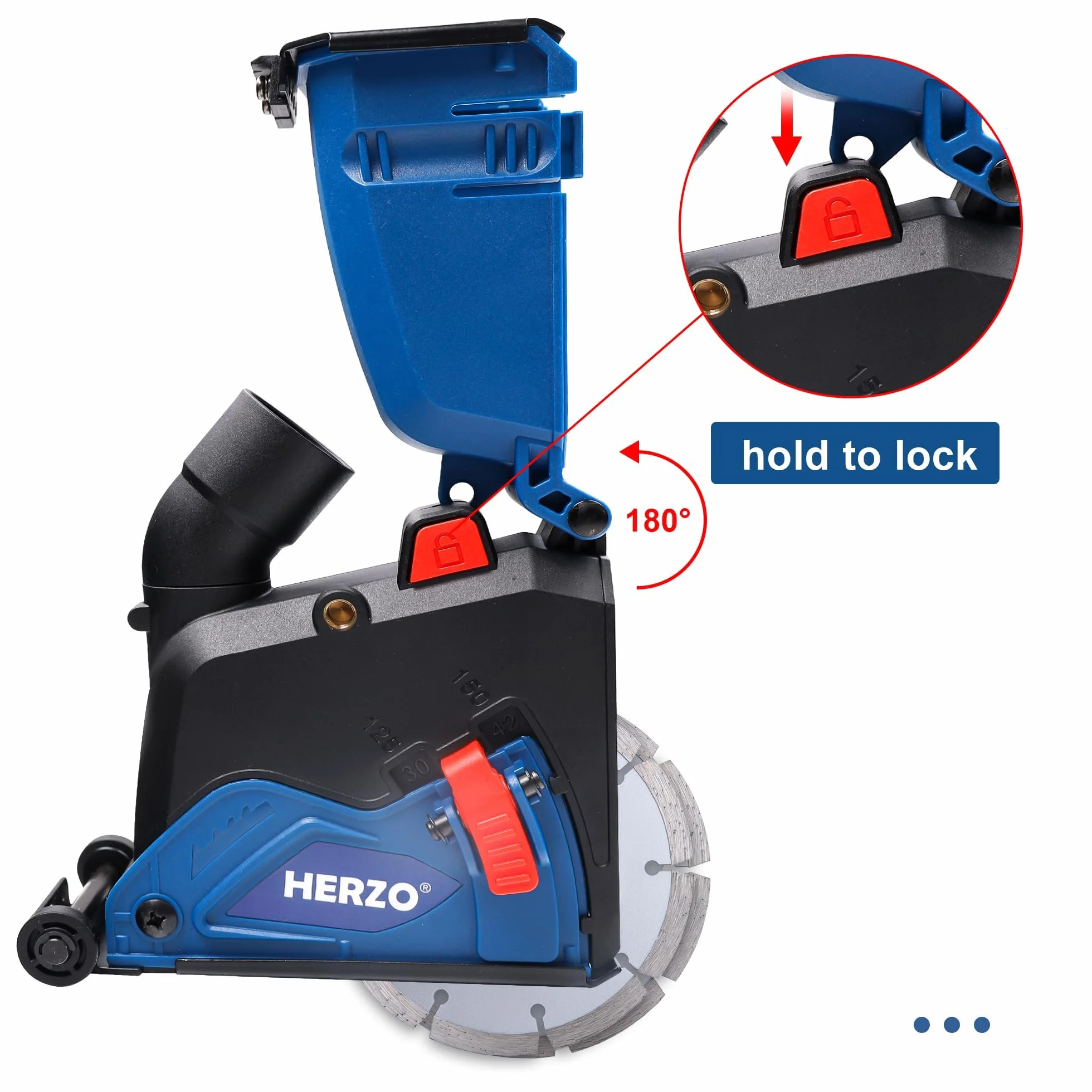 HERZO Caperuza de Aspiración con Cepillo de Angulares 125mm