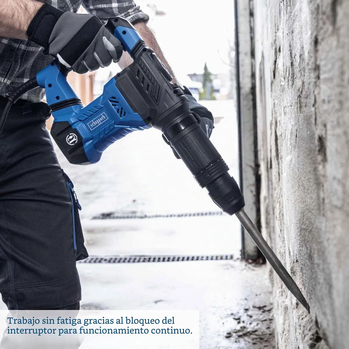 Scheppach AB1500x Concrete Hammer | 20J Impact Force | 1300W Power | SDS-Max | 4100 BPM | 6kg Light | Includes Pointed and Flat Chisel and Case