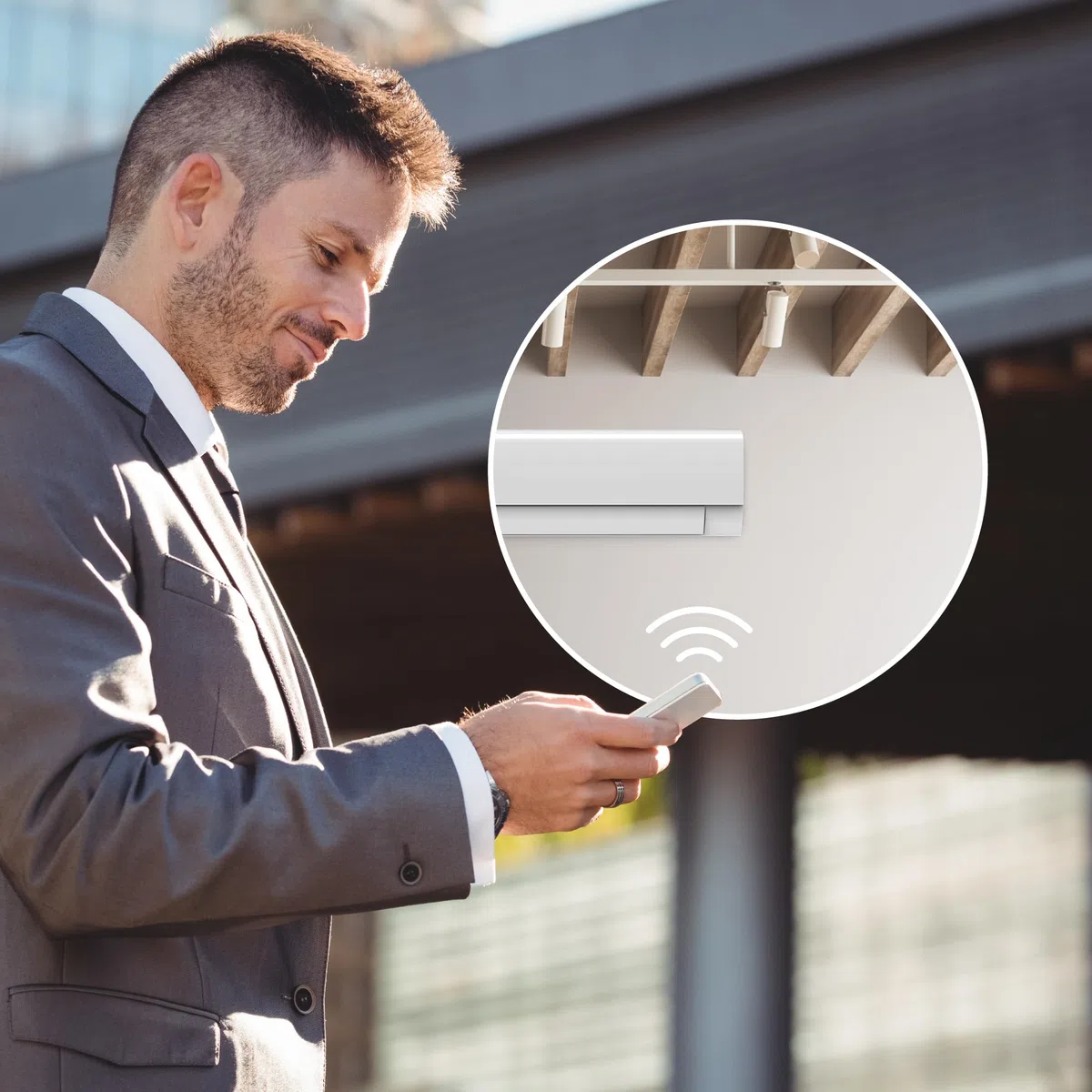 AIRZONE Aidoo CN105 Divisor de puertos | Amplía el control para el sistema Mitsubishi AC | Conexión WiFi | Control remoto