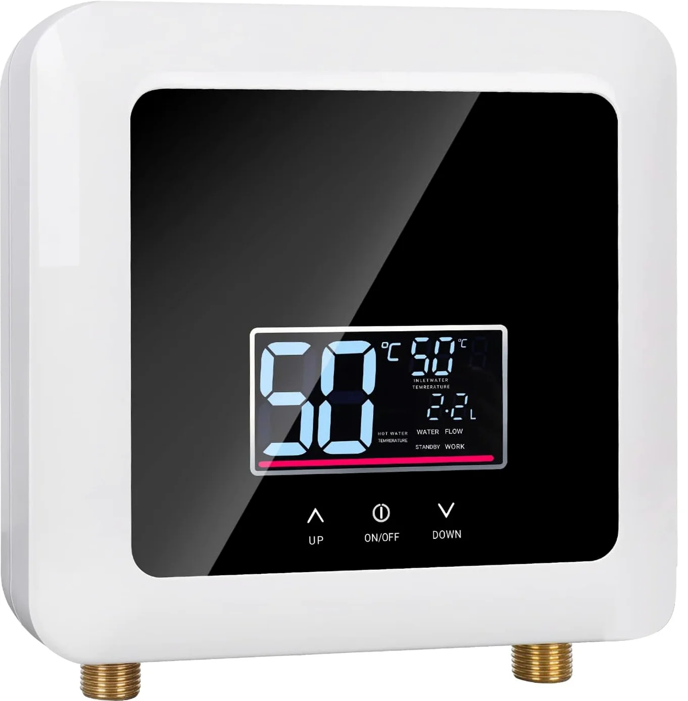 Calentador de Agua Electrico Instantaneo 220v 7500w, Calentador de Agua sin Tanque con temperatura constante, Ahorro de Energía, mini calentador de agua punto de uso para Cocinade Baño